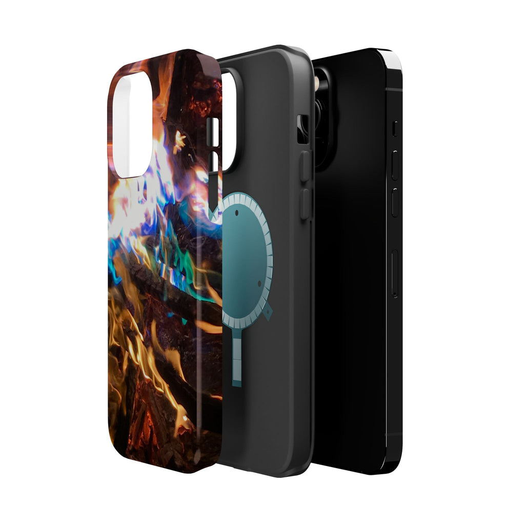 Aurora Flame Phone Case - Magnetic Impact-Resistant iPhone Cover