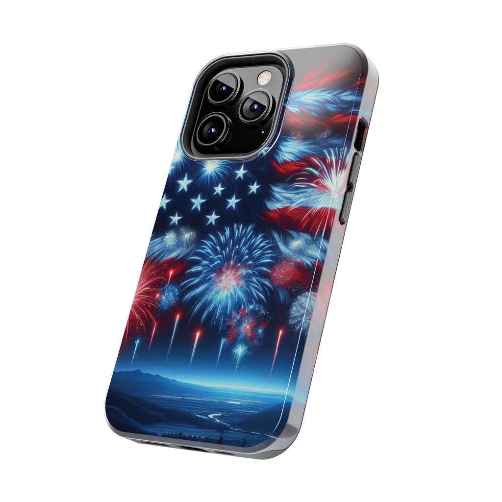 Patriotic Fireworks Phone Case, Independence Day, USA Pride, Tough Phone Cover, July 4th, Gift for Veterans