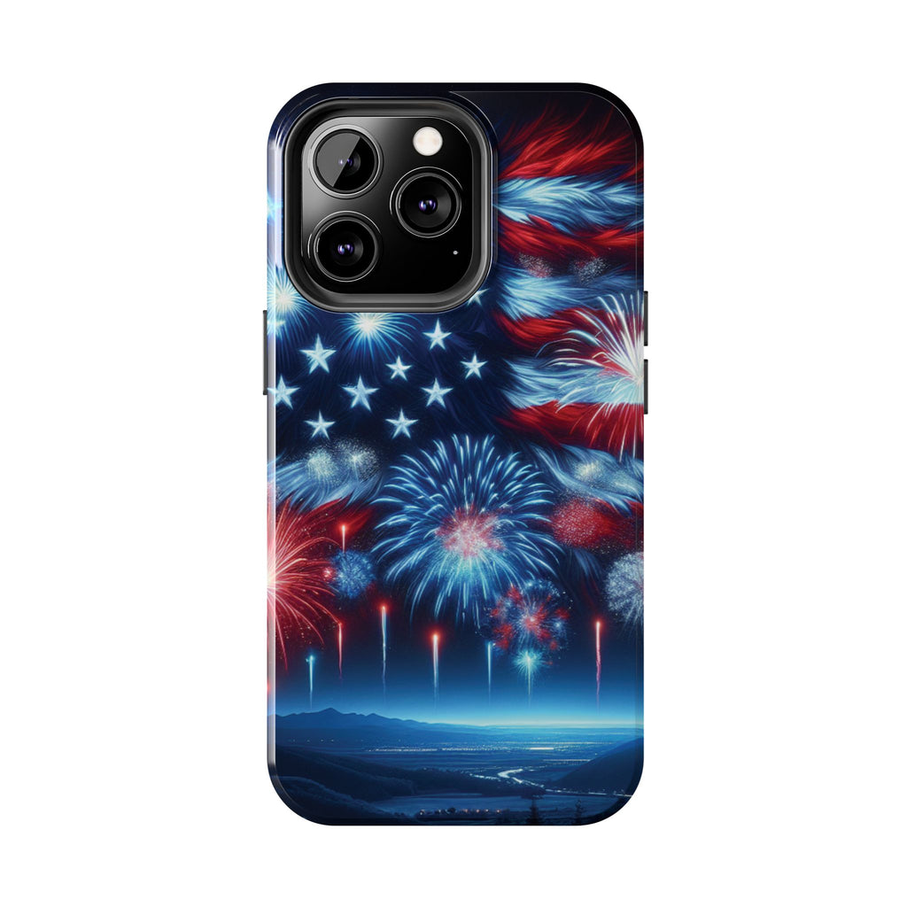 Patriotic Fireworks Phone Case, Independence Day, USA Pride, Tough Phone Cover, July 4th, Gift for Veterans