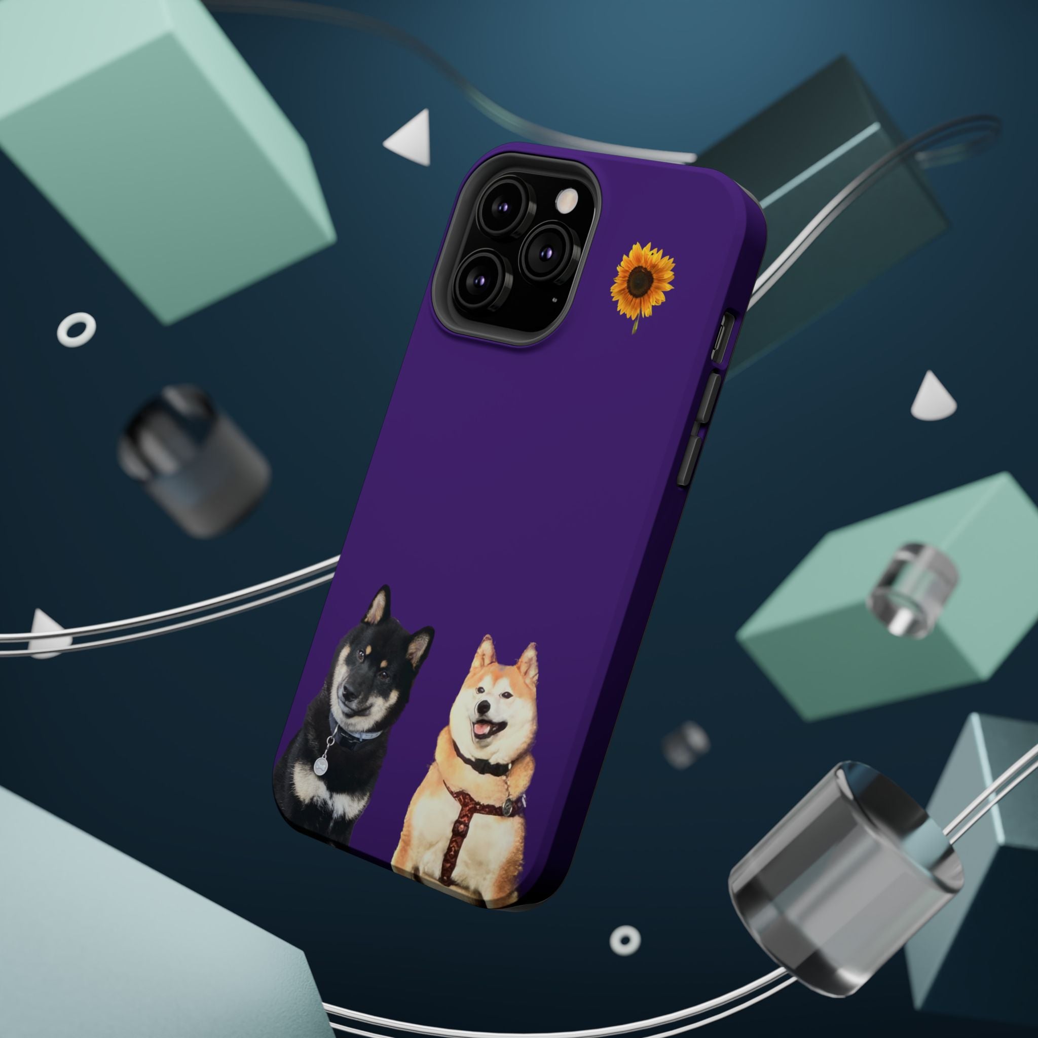 Shiba pair purple sunflower MagSafe Tough Cases