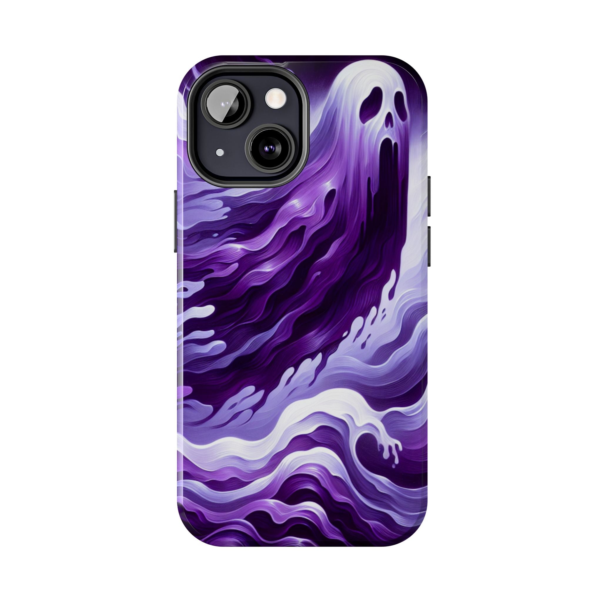 Purple wavey ghosts! - Tough Phone Cases