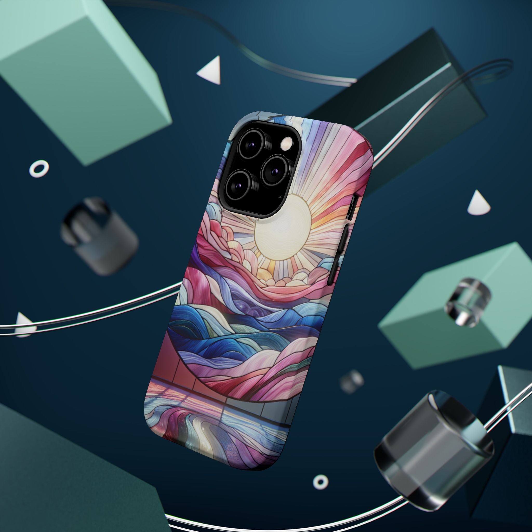 Magnet Tough Cases - Sunrise Stained Glass Design