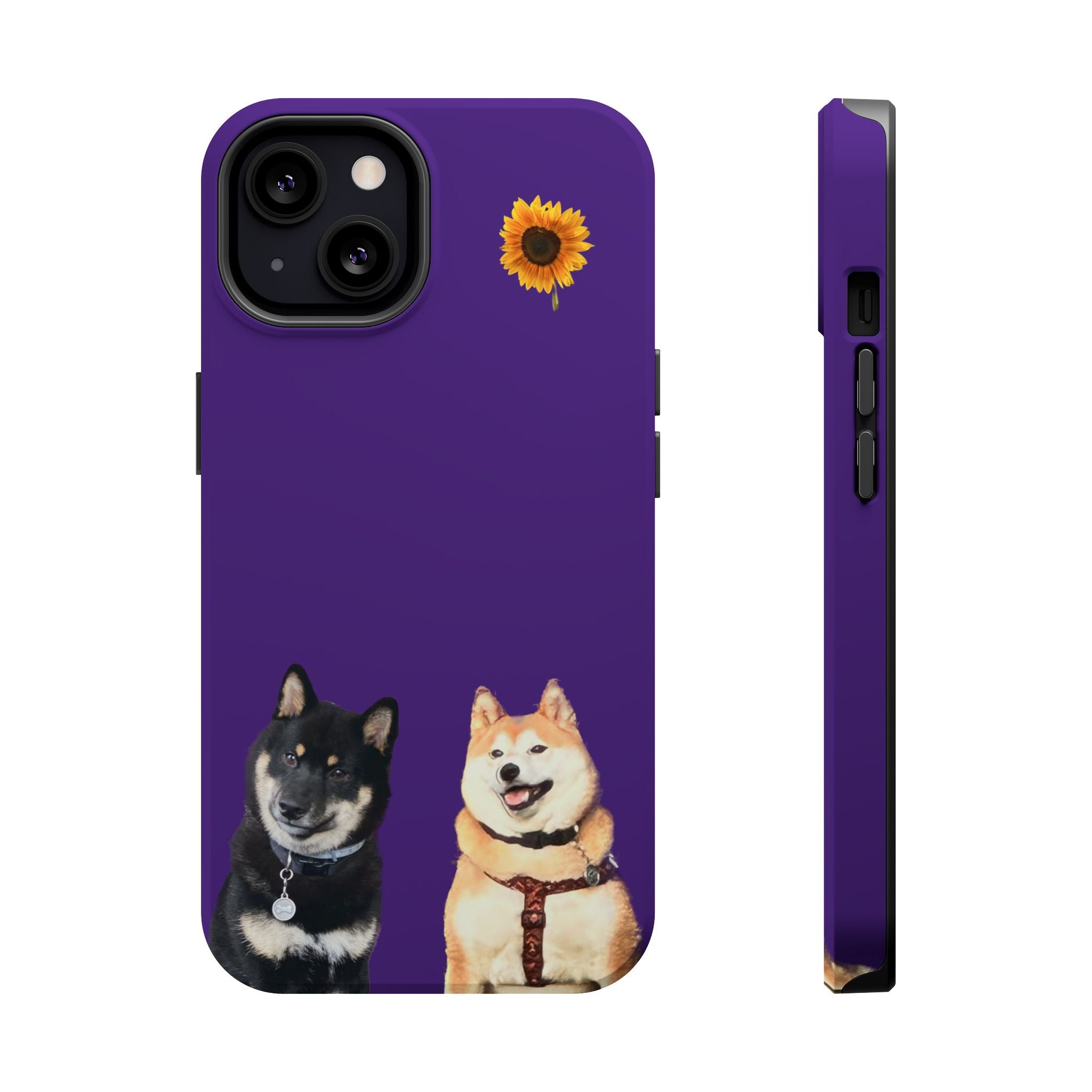 Shiba pair purple sunflower MagSafe Tough Cases