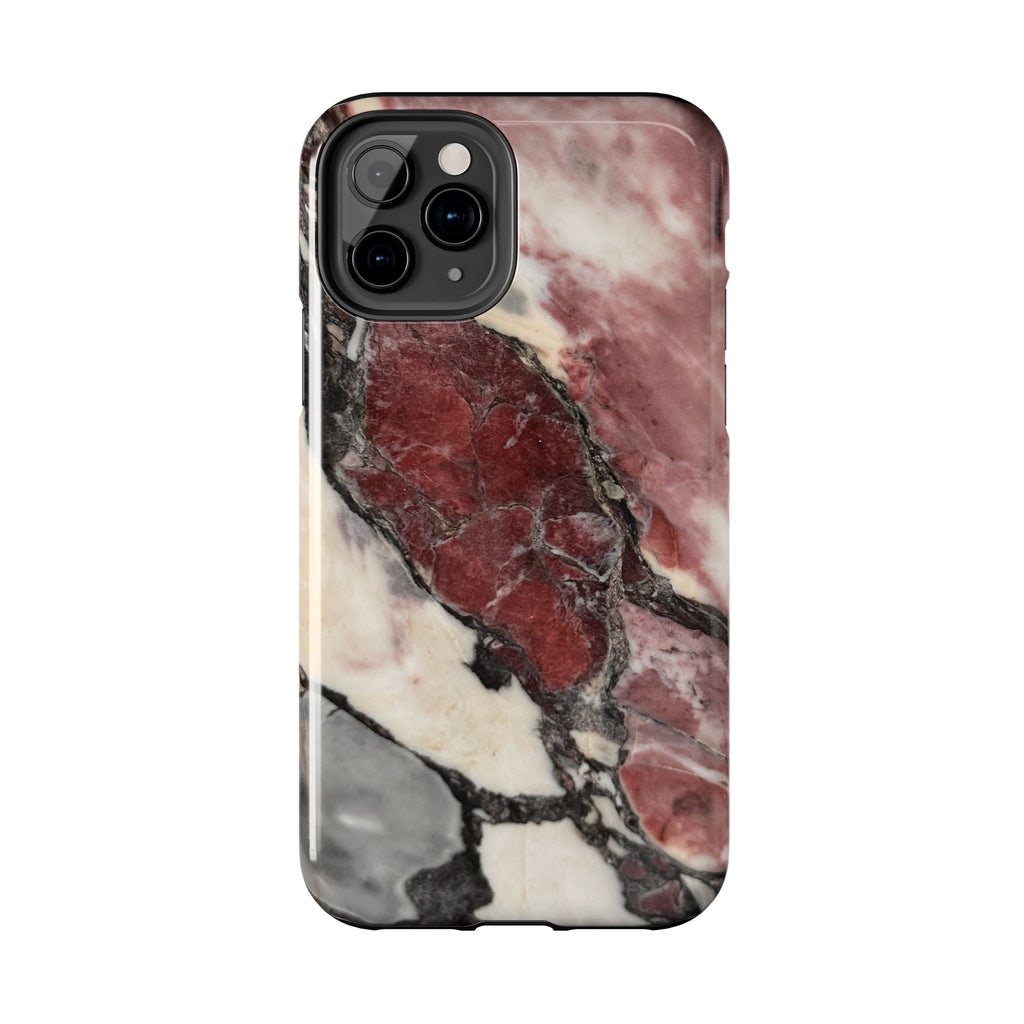 Red Marble Tough Phone Case — Protective Designer Phone Cover