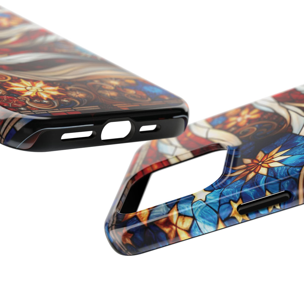 American by Nature Colorful Stained Glass Tough Phone Cases | Unique iPhone Covers, Protective Cases, Vibrant Designs, Gifts for Him/Her