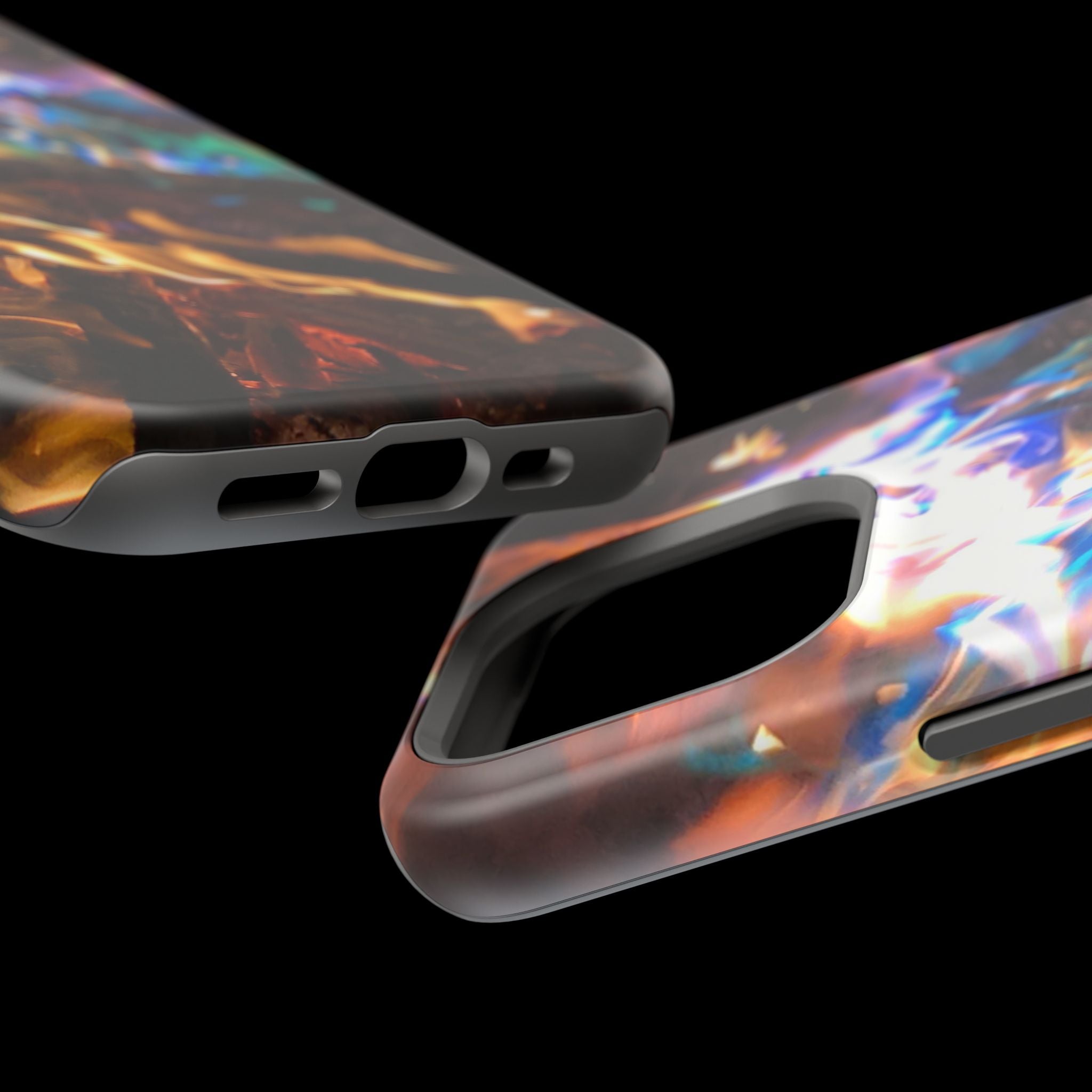 Aurora Flame Phone Case - Magnetic Impact-Resistant iPhone Cover