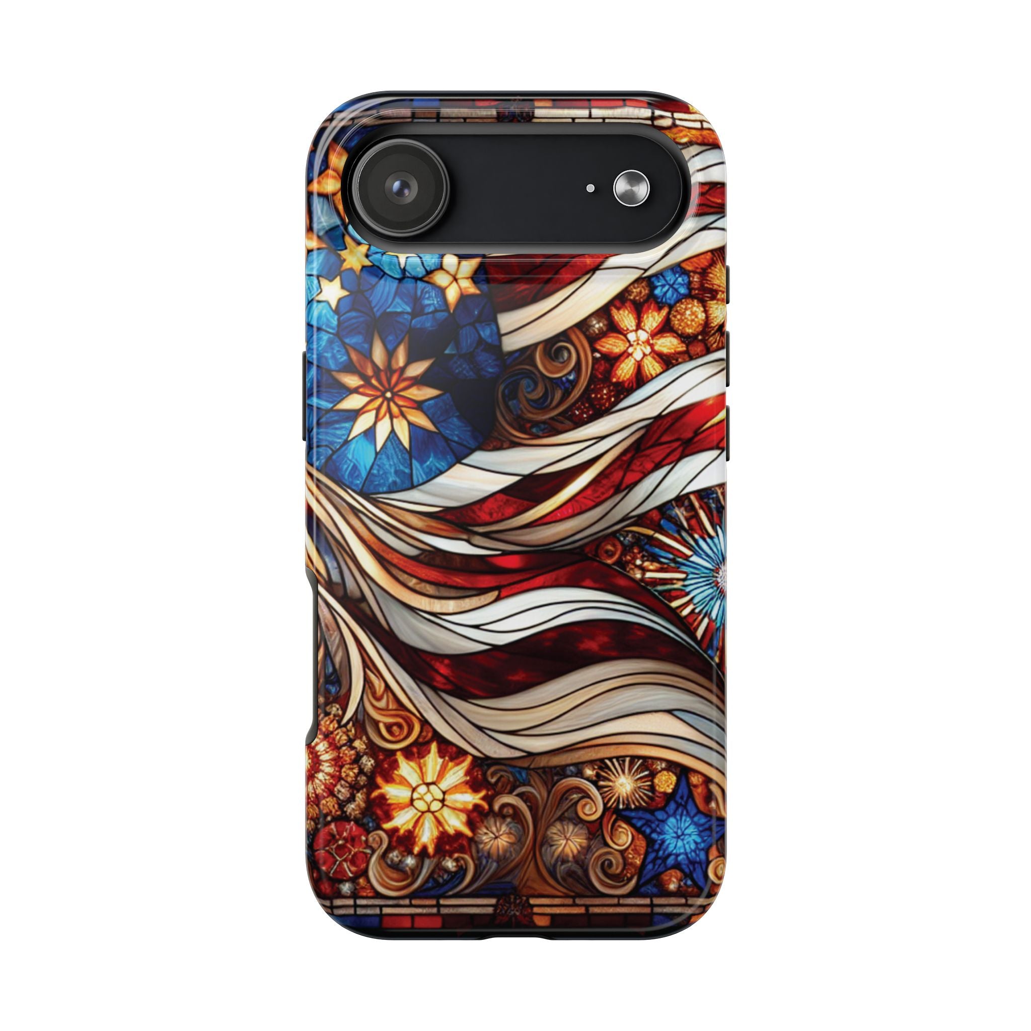 American by Nature Colorful Stained Glass Tough Phone Cases | Unique iPhone Covers, Protective Cases, Vibrant Designs, Gifts for Him/Her