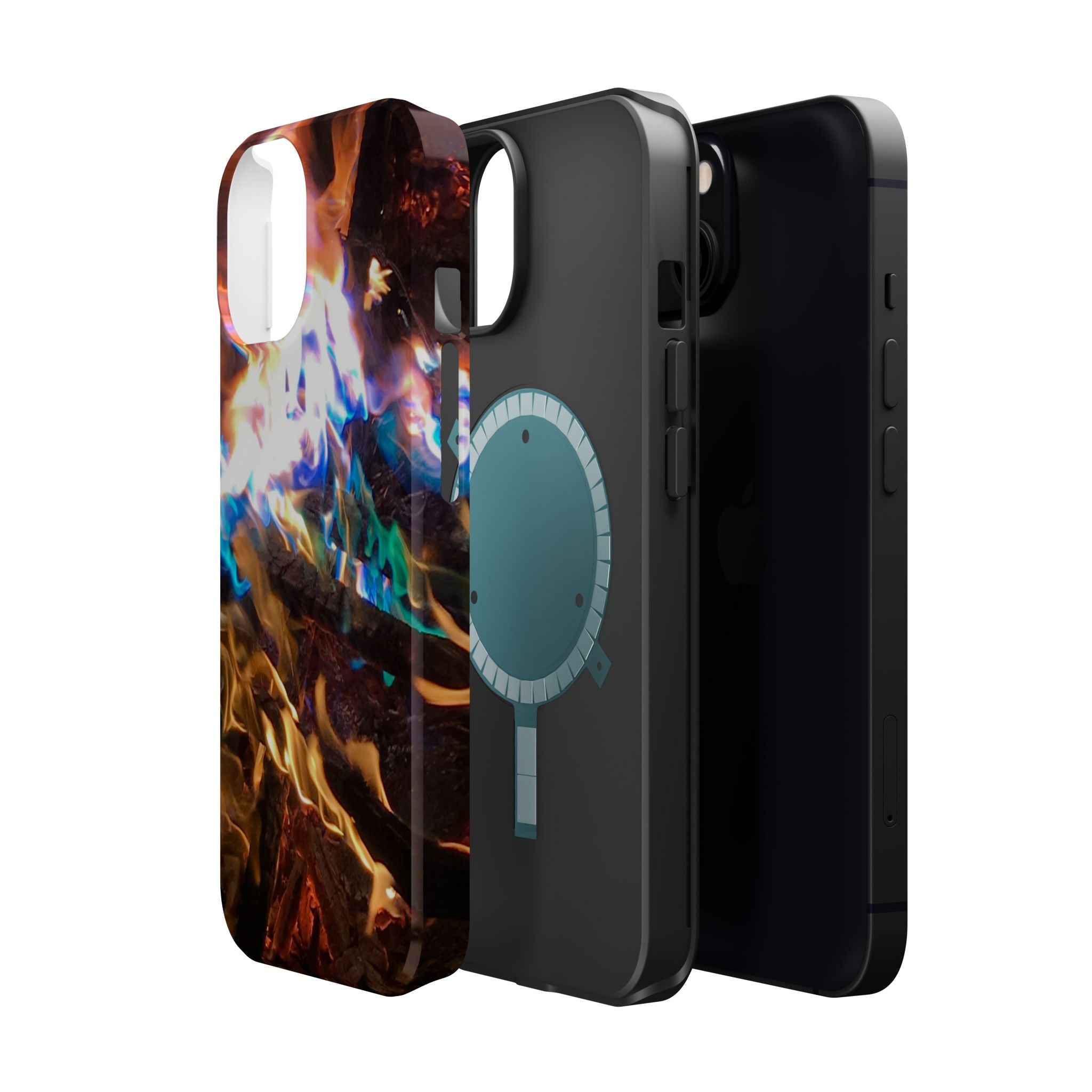 Aurora Flame Phone Case - Magnetic Impact-Resistant iPhone Cover