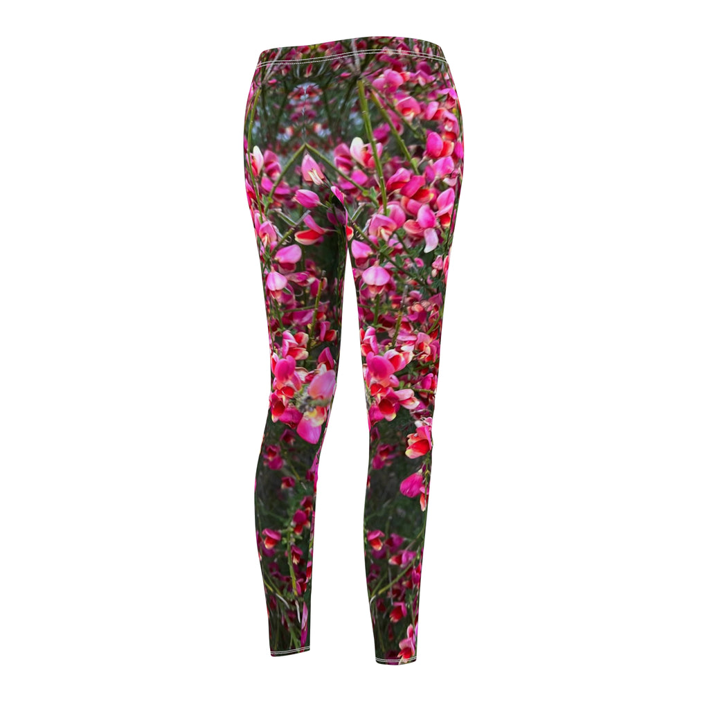 Floral Pink Blossom Leggings — Women's All-Over Print Casual Leggings