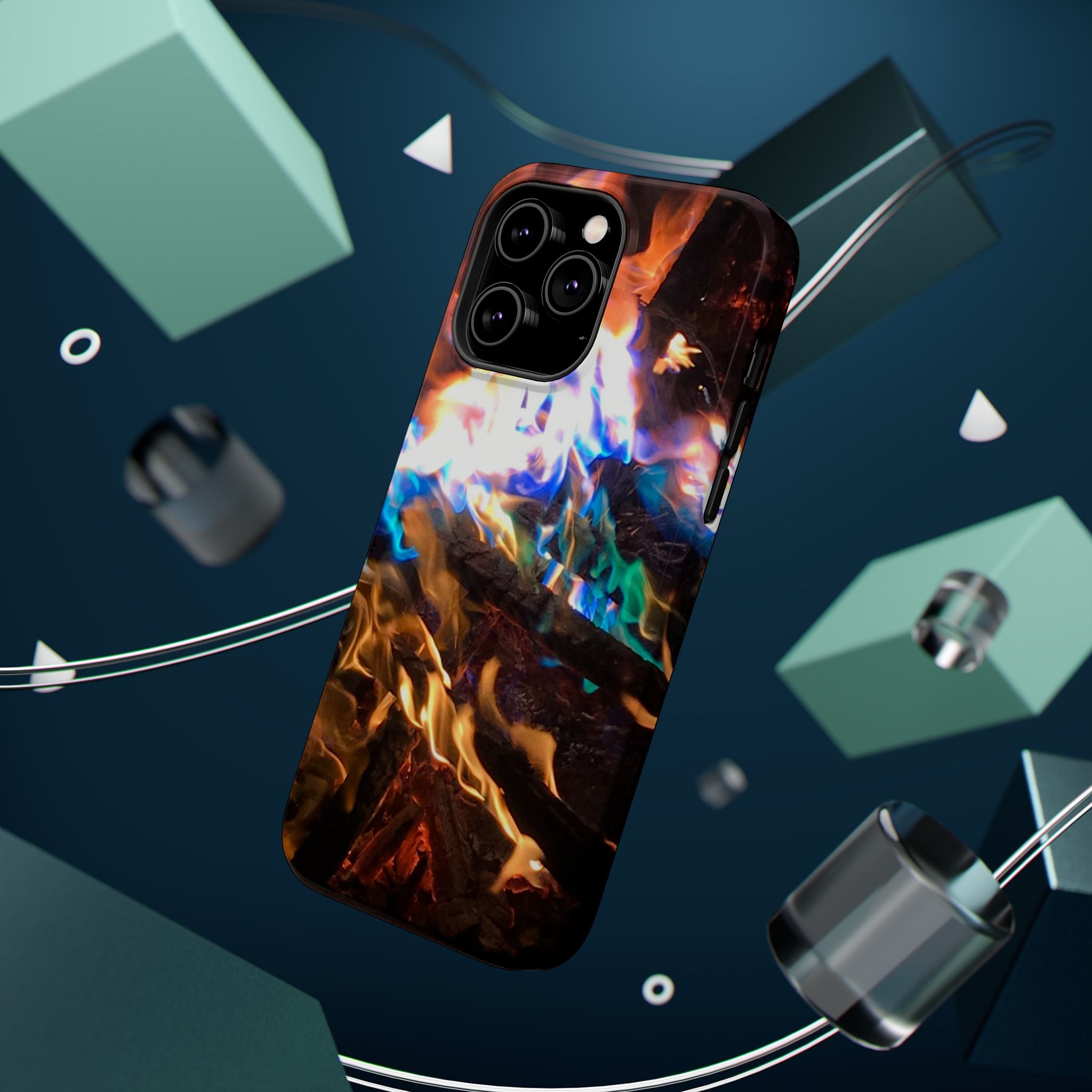 Aurora Flame Phone Case - Magnetic Impact-Resistant iPhone Cover