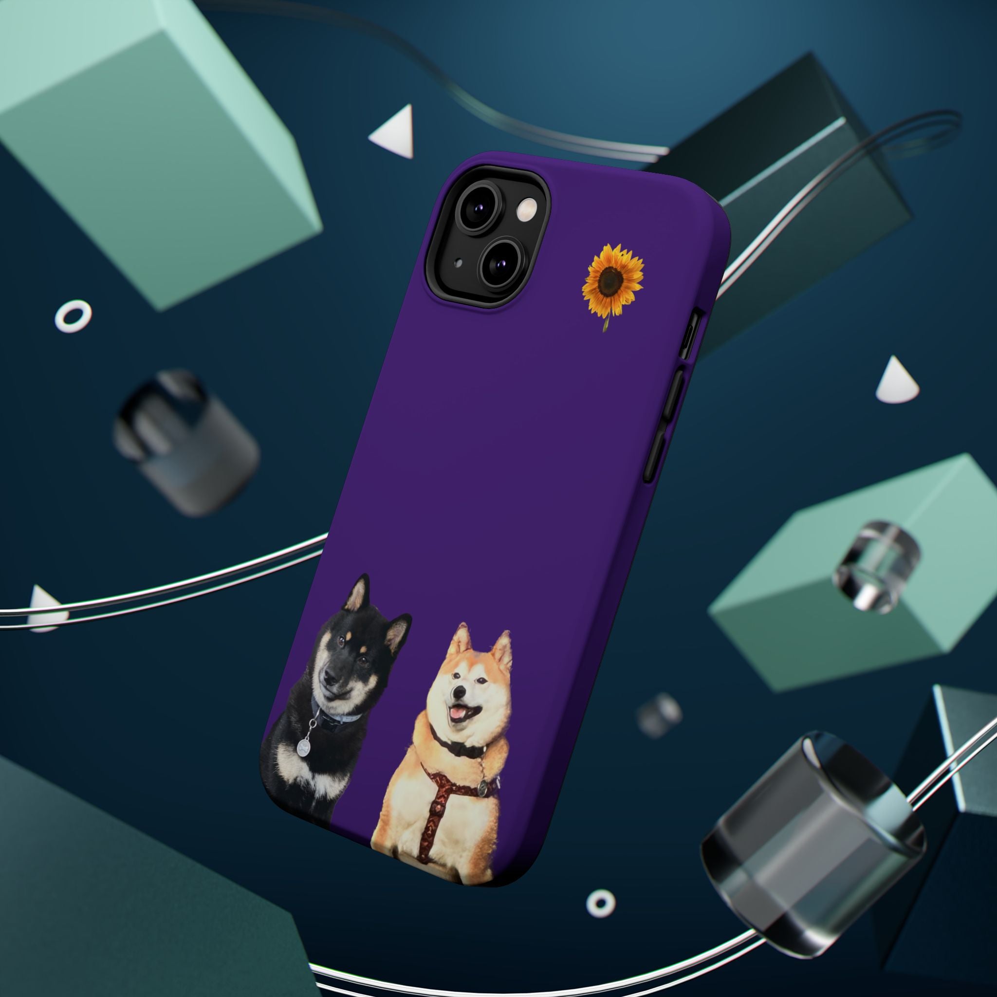 Shiba pair purple sunflower MagSafe Tough Cases