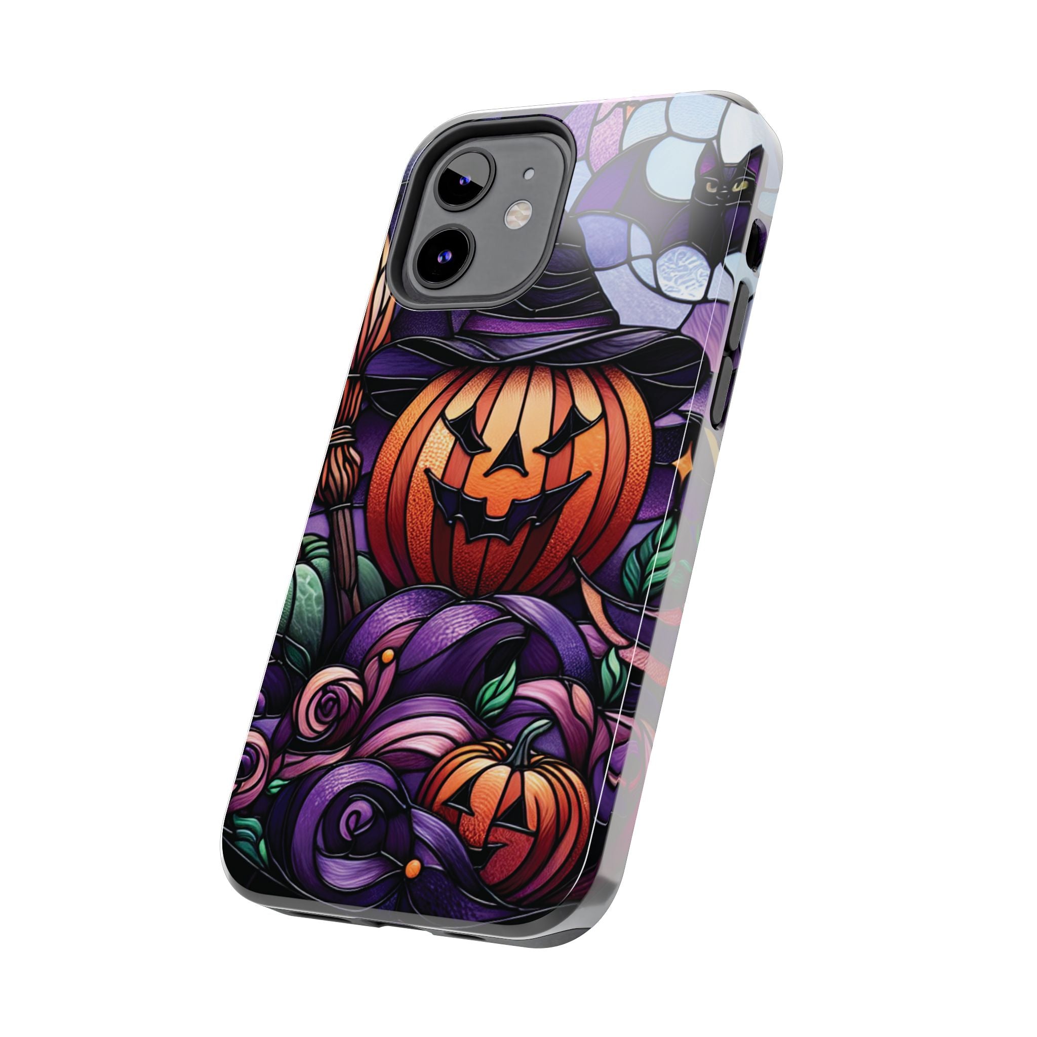 Halloween Jack-O'-Lantern Tough Phone Case — Spooky Pumpkin Witch Hat Design