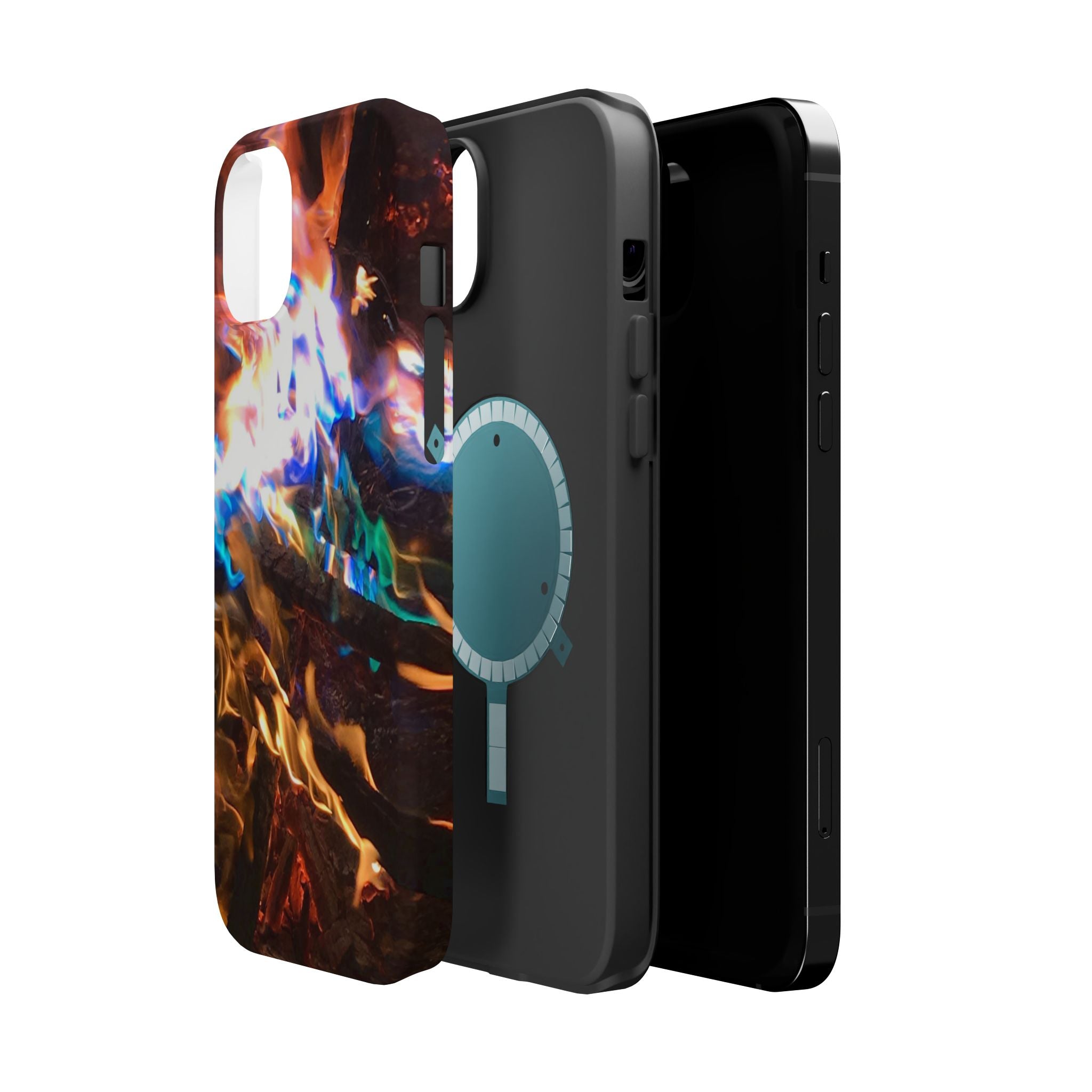 Aurora Flame Phone Case - Magnetic Impact-Resistant iPhone Cover