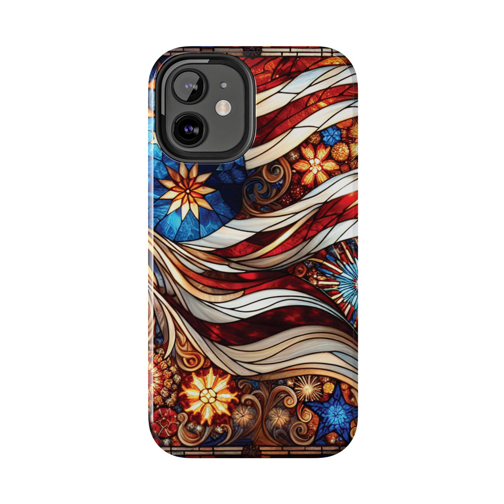 American by Nature Colorful Stained Glass Tough Phone Cases | Unique iPhone Covers, Protective Cases, Vibrant Designs, Gifts for Him/Her