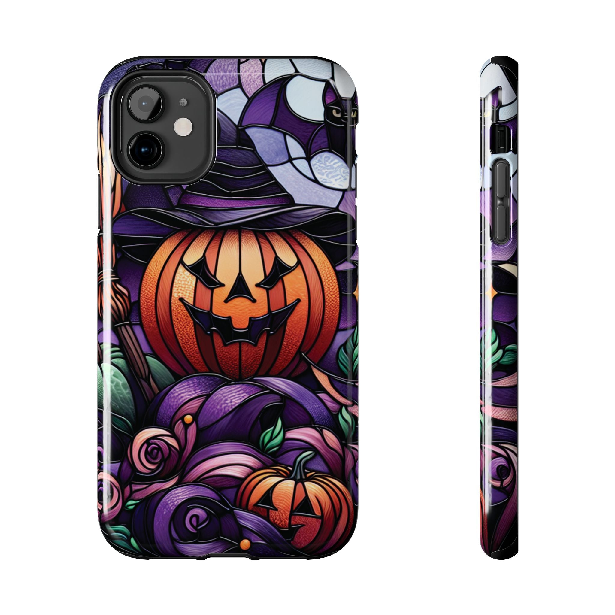 Halloween Jack-O'-Lantern Tough Phone Case — Spooky Pumpkin Witch Hat Design
