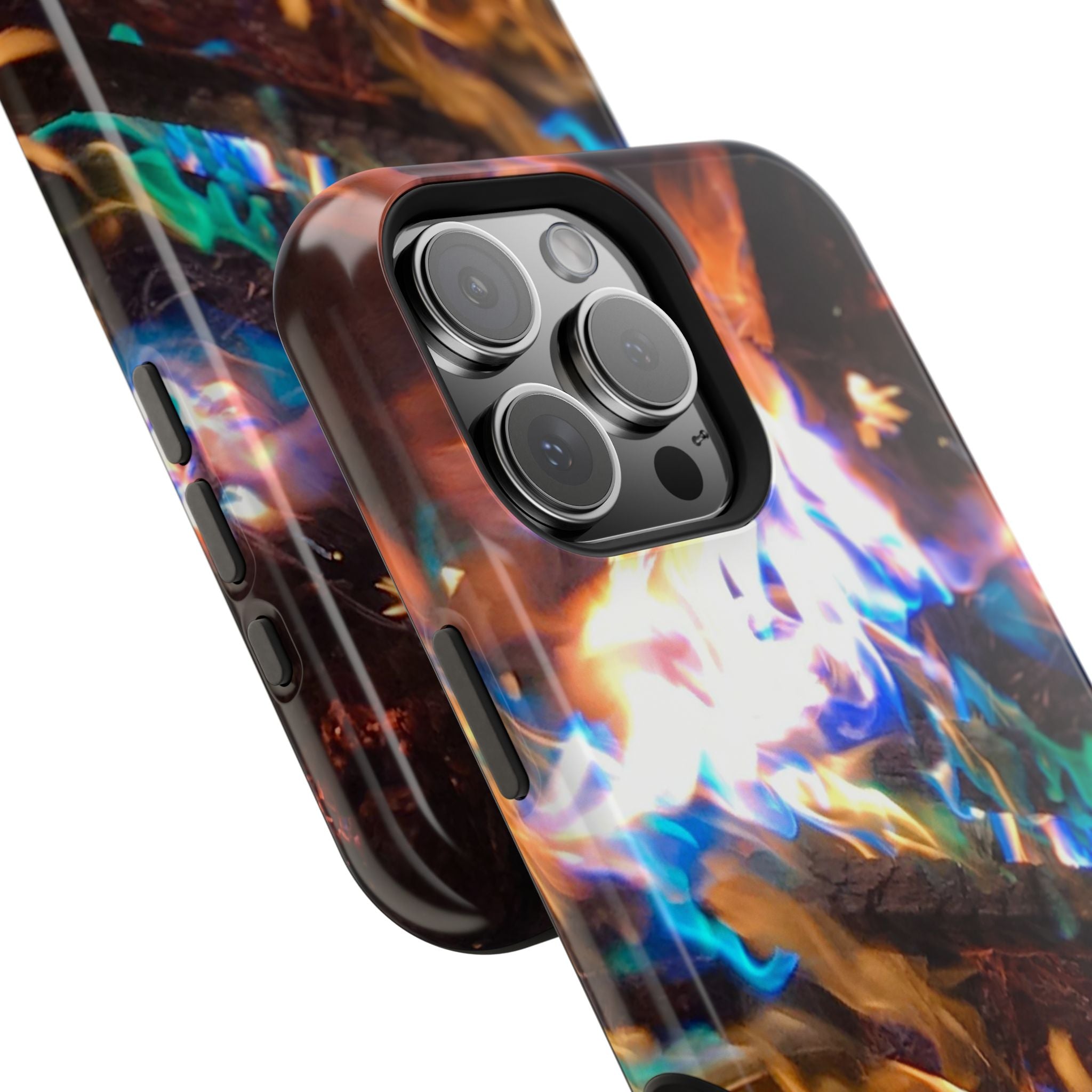 Aurora Flame Phone Case - Magnetic Impact-Resistant iPhone Cover