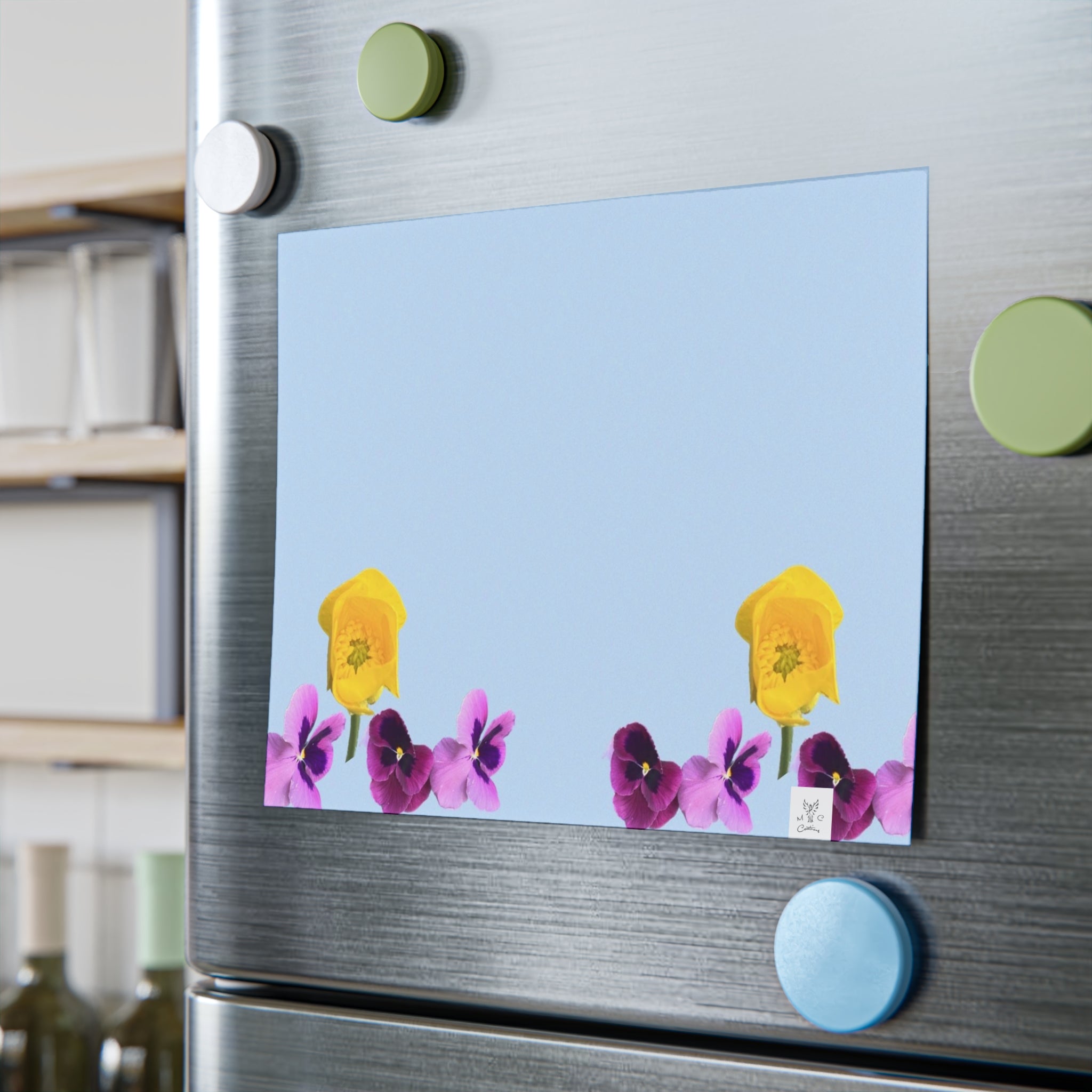 Spring Time Flowers Blue Post-it® Note Pads