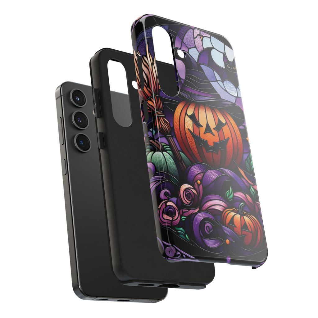 Halloween Jack-O'-Lantern Tough Phone Case — Spooky Pumpkin Witch Hat Design
