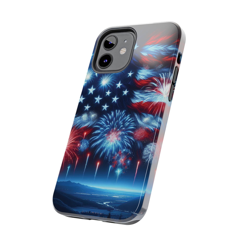 Patriotic Fireworks Phone Case, Independence Day, USA Pride, Tough Phone Cover, July 4th, Gift for Veterans