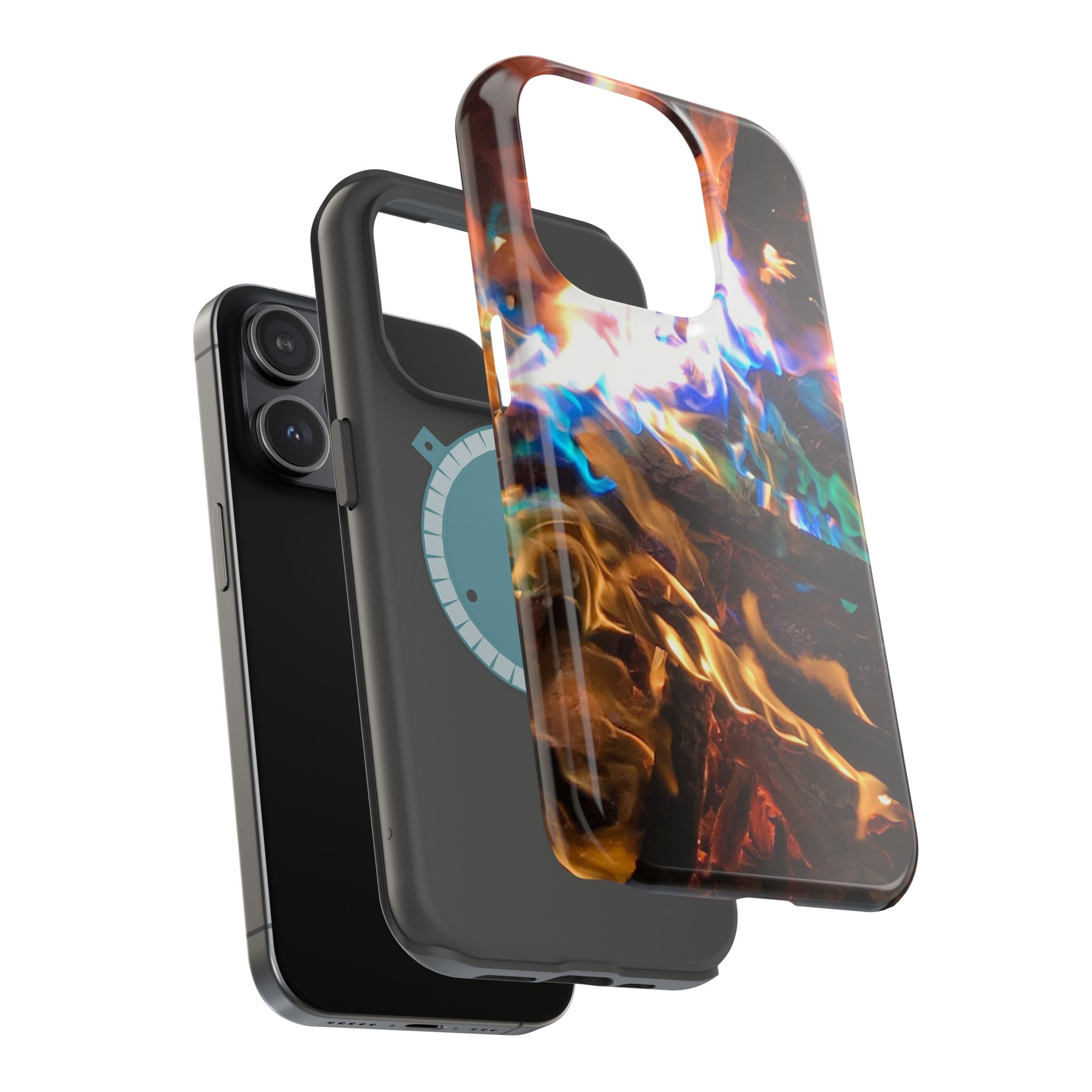 Aurora Flame Phone Case - Magnetic Impact-Resistant iPhone Cover