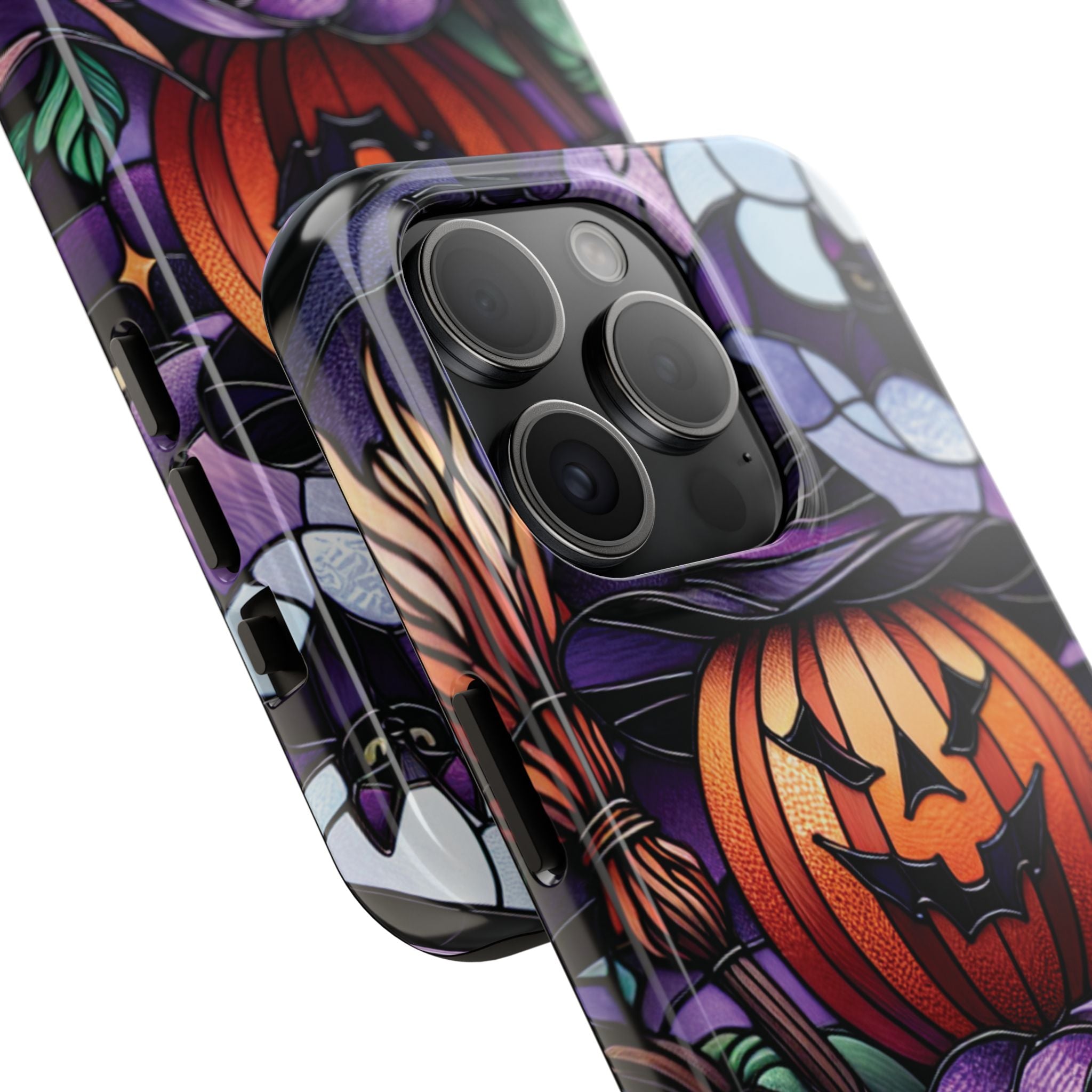 Halloween Jack-O'-Lantern Tough Phone Case — Spooky Pumpkin Witch Hat Design