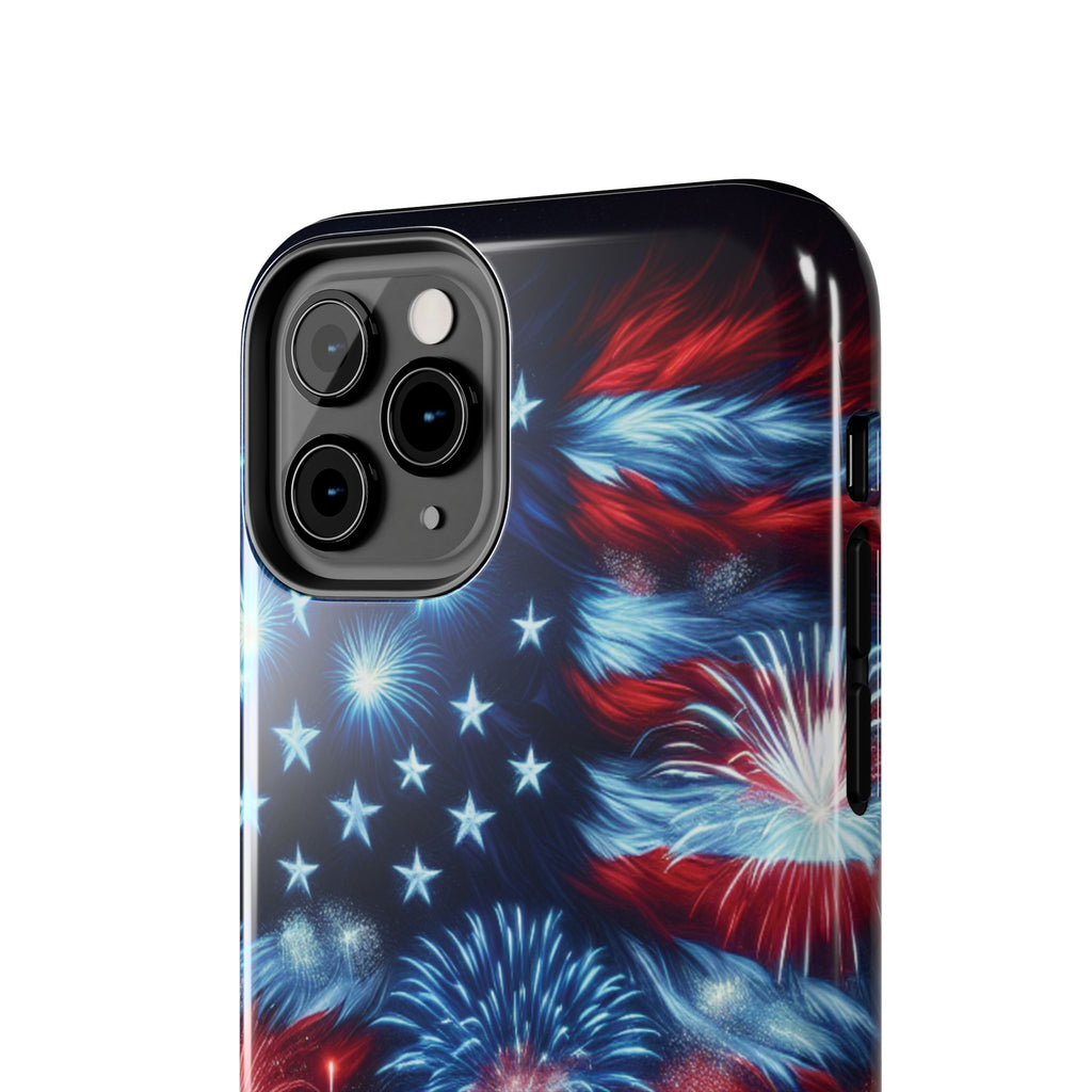 Patriotic Fireworks Phone Case, Independence Day, USA Pride, Tough Phone Cover, July 4th, Gift for Veterans