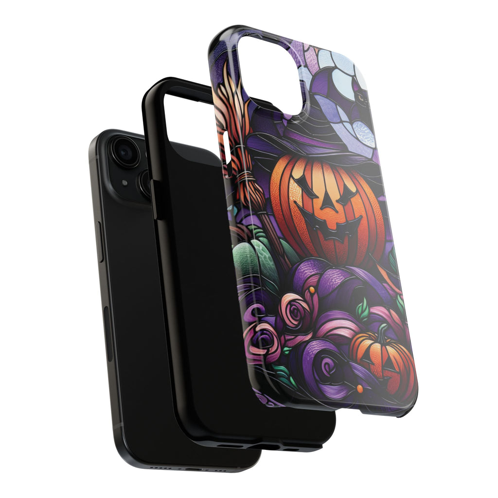 Halloween Jack-O'-Lantern Tough Phone Case — Spooky Pumpkin Witch Hat Design