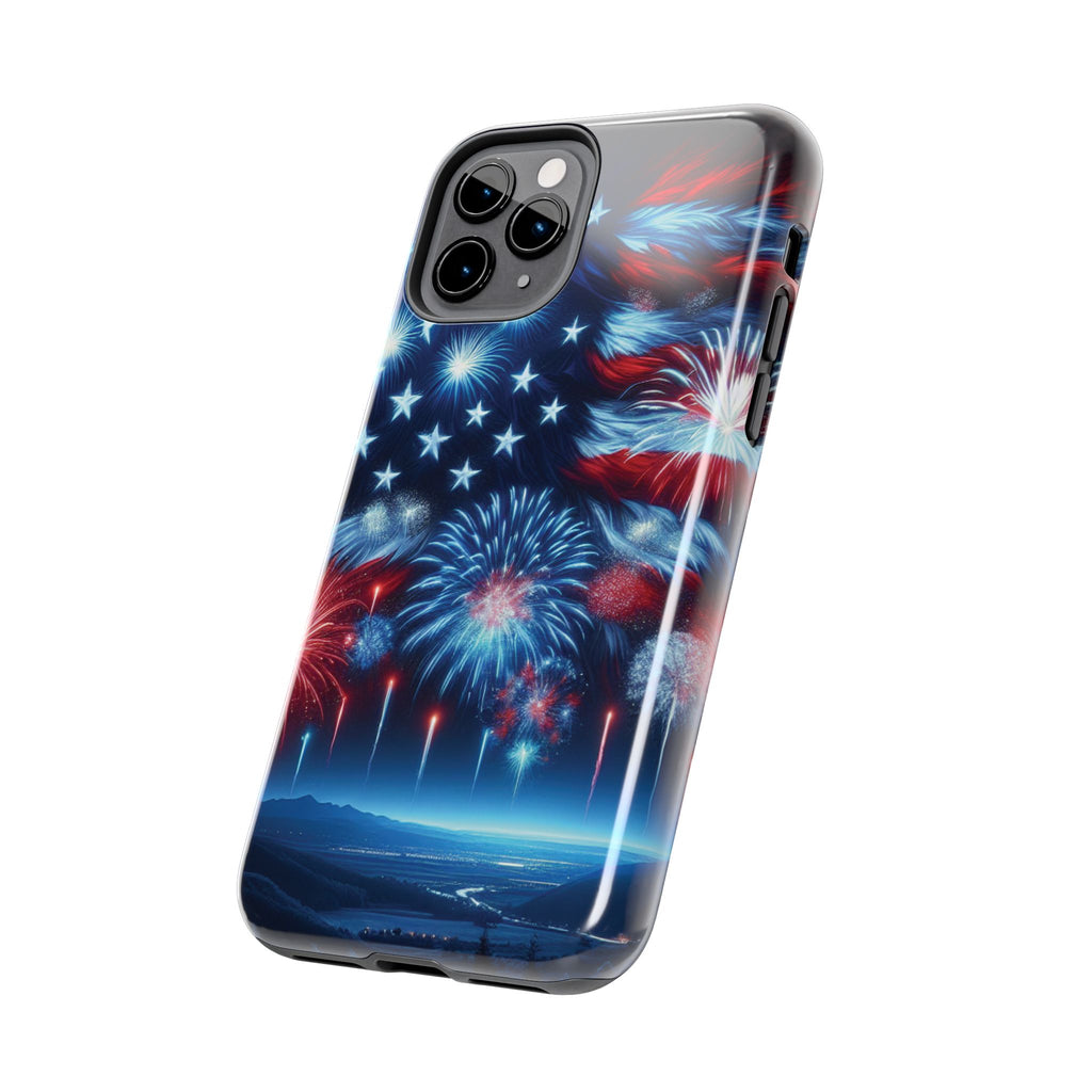 Patriotic Fireworks Phone Case, Independence Day, USA Pride, Tough Phone Cover, July 4th, Gift for Veterans