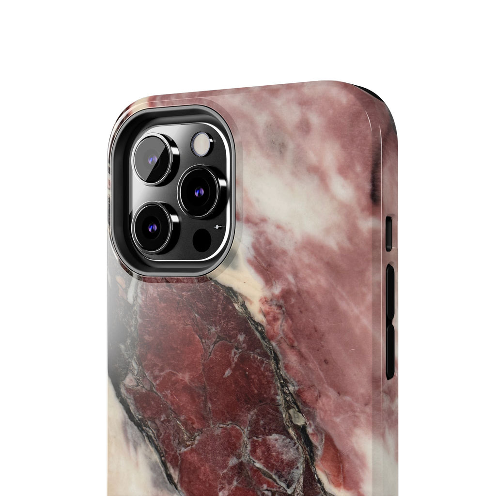Red Marble Tough Phone Case — Protective Designer Phone Cover