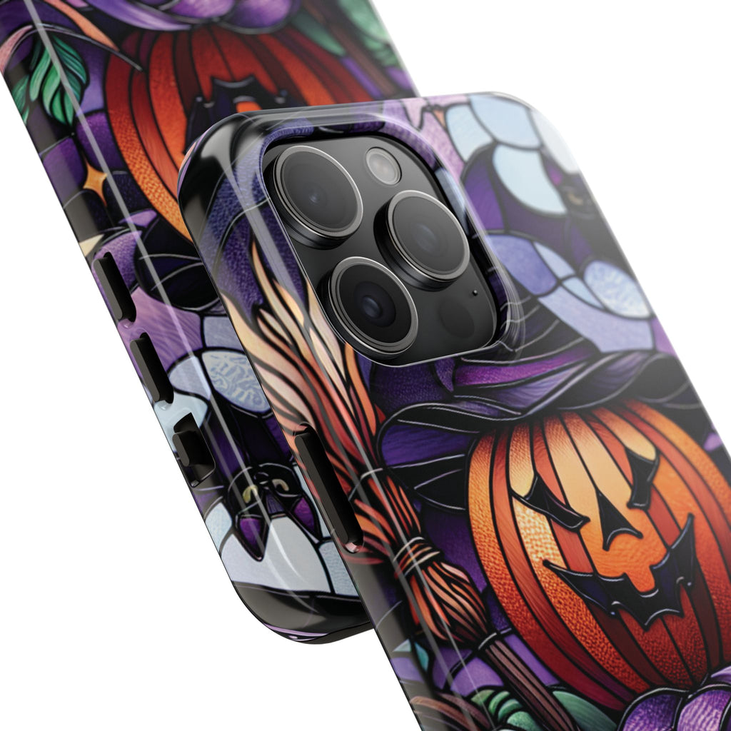 Halloween Jack-O'-Lantern Tough Phone Case — Spooky Pumpkin Witch Hat Design