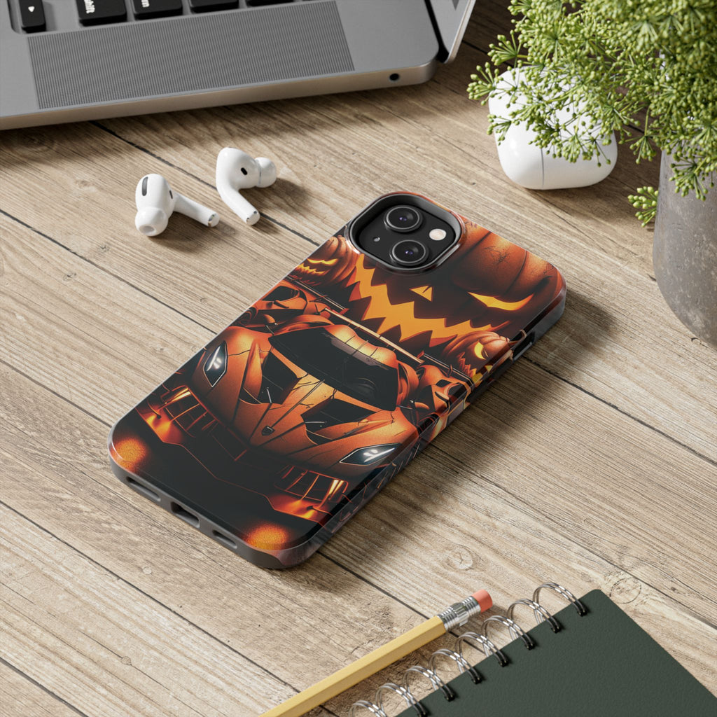 Halloween Supercar Tough Phone Case — Pumpkin Jack-O'-Lantern Design