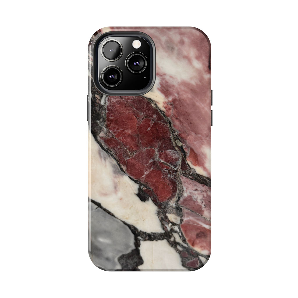 Red Marble Tough Phone Case — Protective Designer Phone Cover