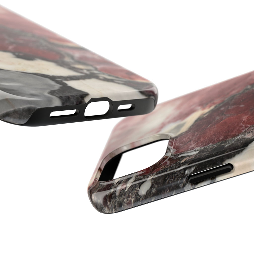 Red Marble Tough Phone Case — Protective Designer Phone Cover