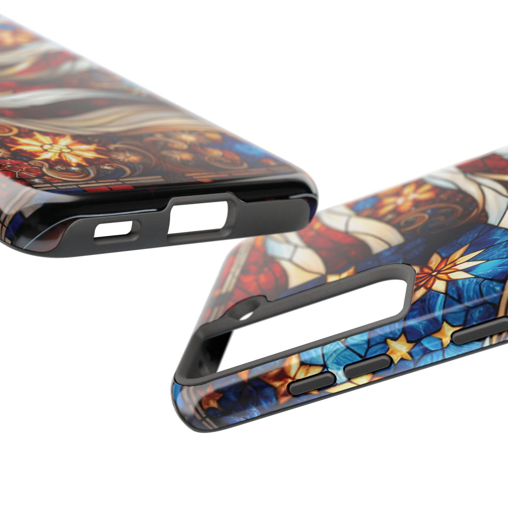 American by Nature Colorful Stained Glass Tough Phone Cases | Unique iPhone Covers, Protective Cases, Vibrant Designs, Gifts for Him/Her