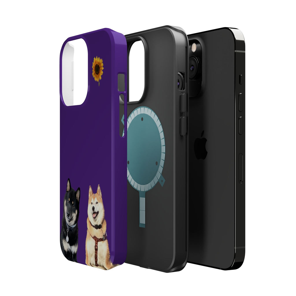 Shiba pair purple sunflower MagSafe Tough Cases