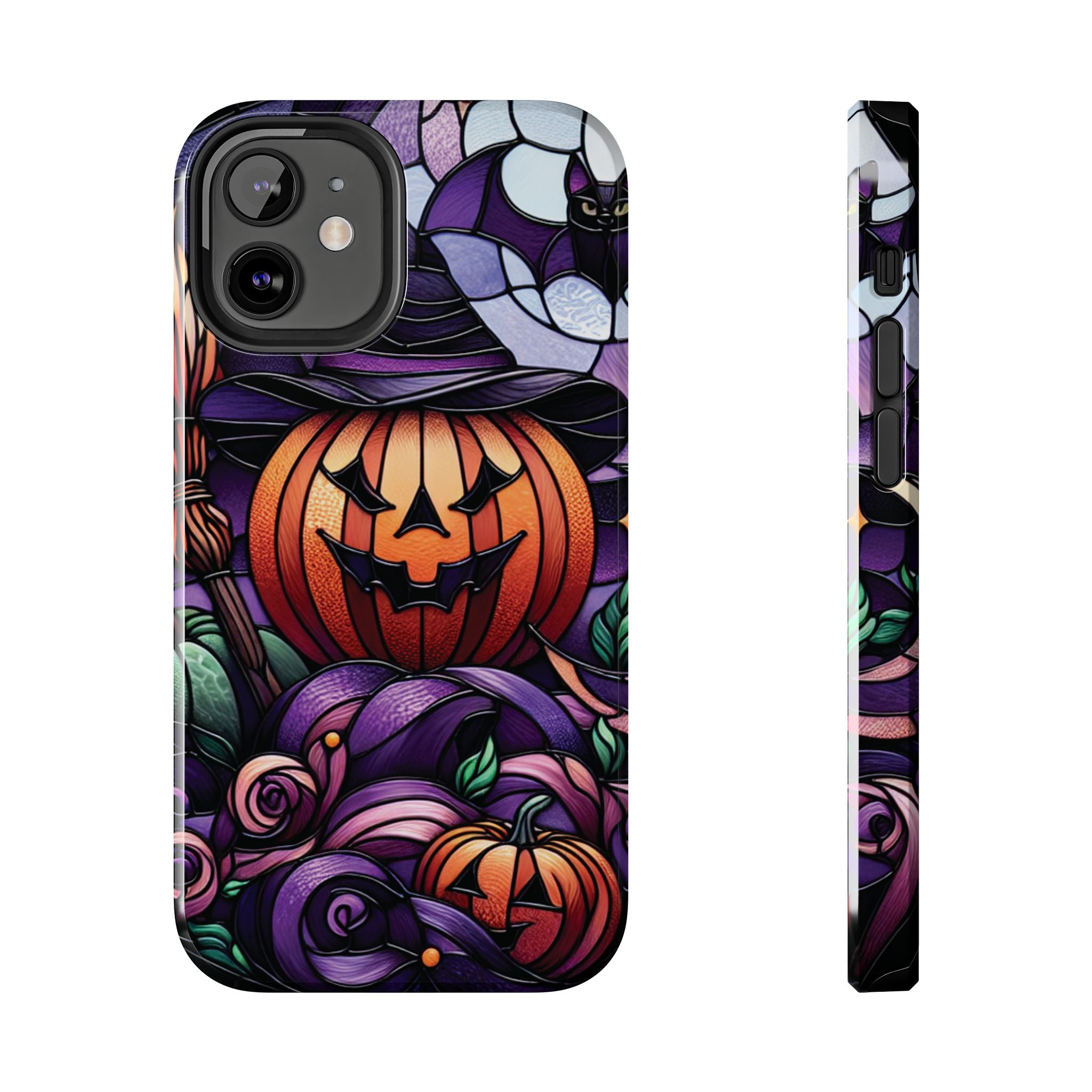 Halloween Jack-O'-Lantern Tough Phone Case — Spooky Pumpkin Witch Hat Design
