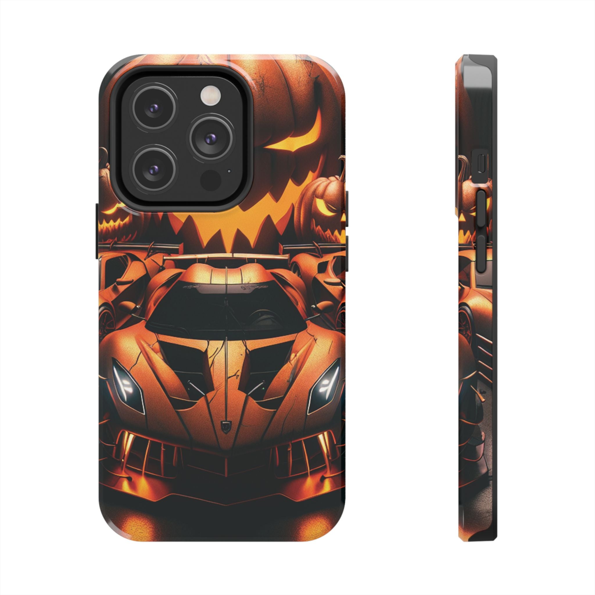 Halloween Supercar Tough Phone Case — Pumpkin Jack-O'-Lantern Design