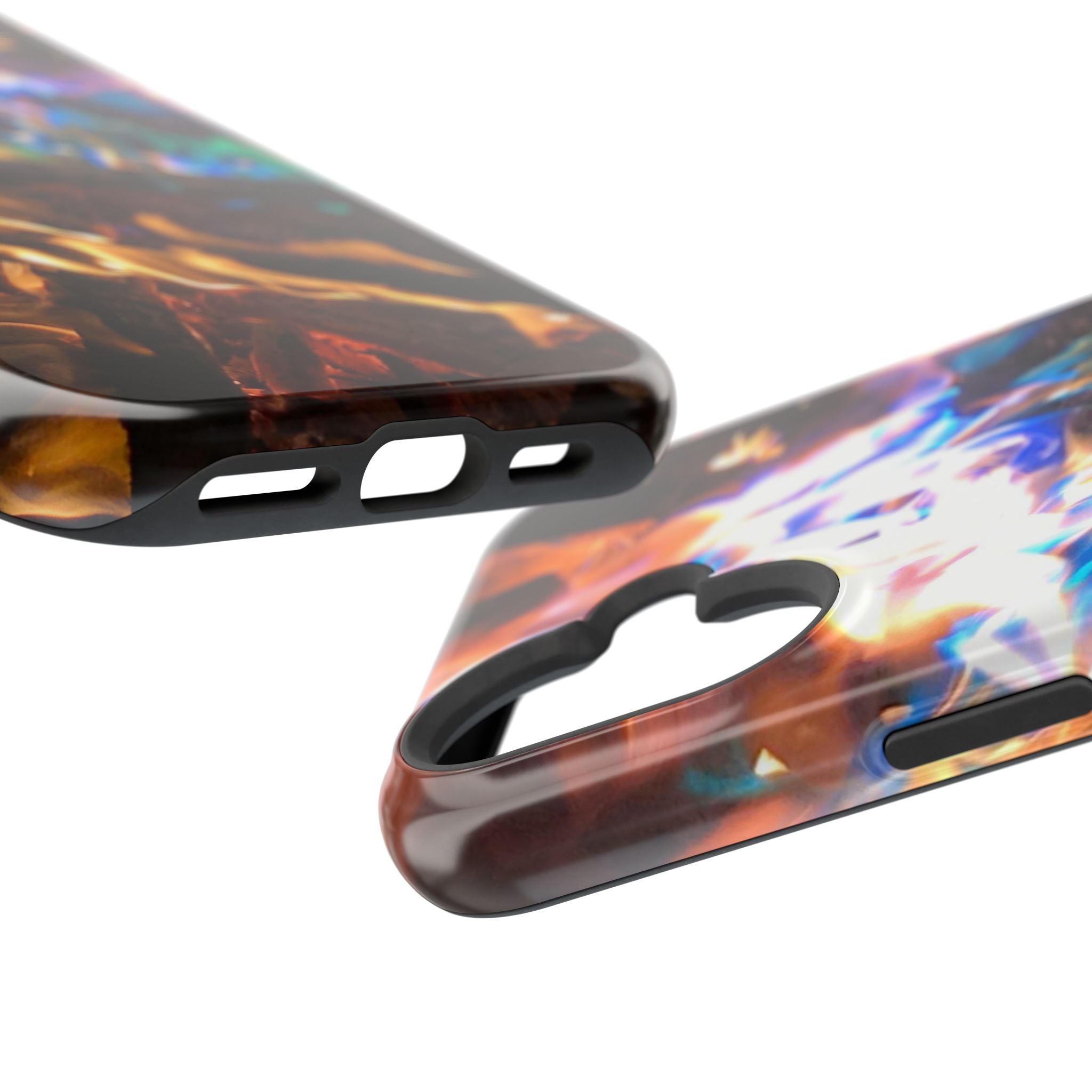 Aurora Flame Phone Case - Magnetic Impact-Resistant iPhone Cover