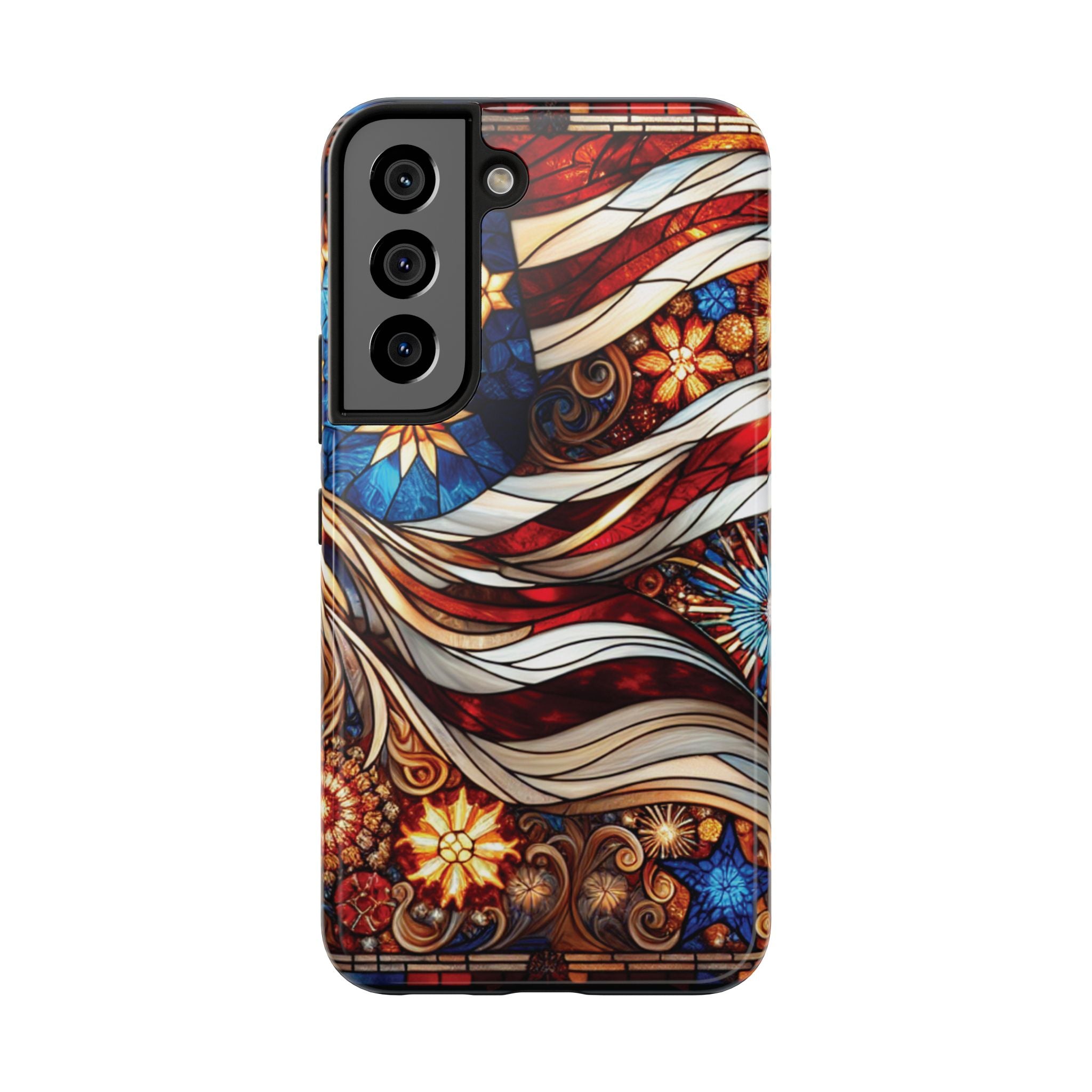 American by Nature Colorful Stained Glass Tough Phone Cases | Unique iPhone Covers, Protective Cases, Vibrant Designs, Gifts for Him/Her