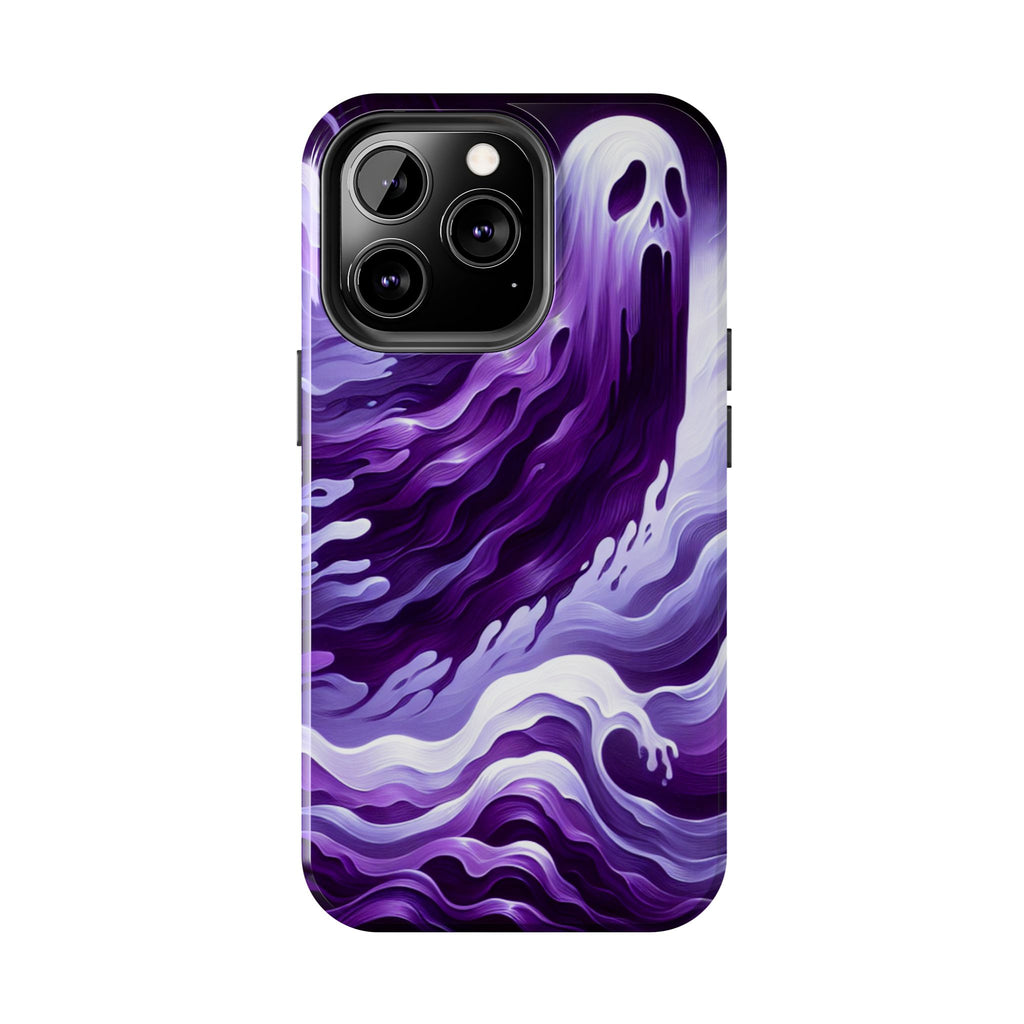 Purple wavey ghosts! - Tough Phone Cases