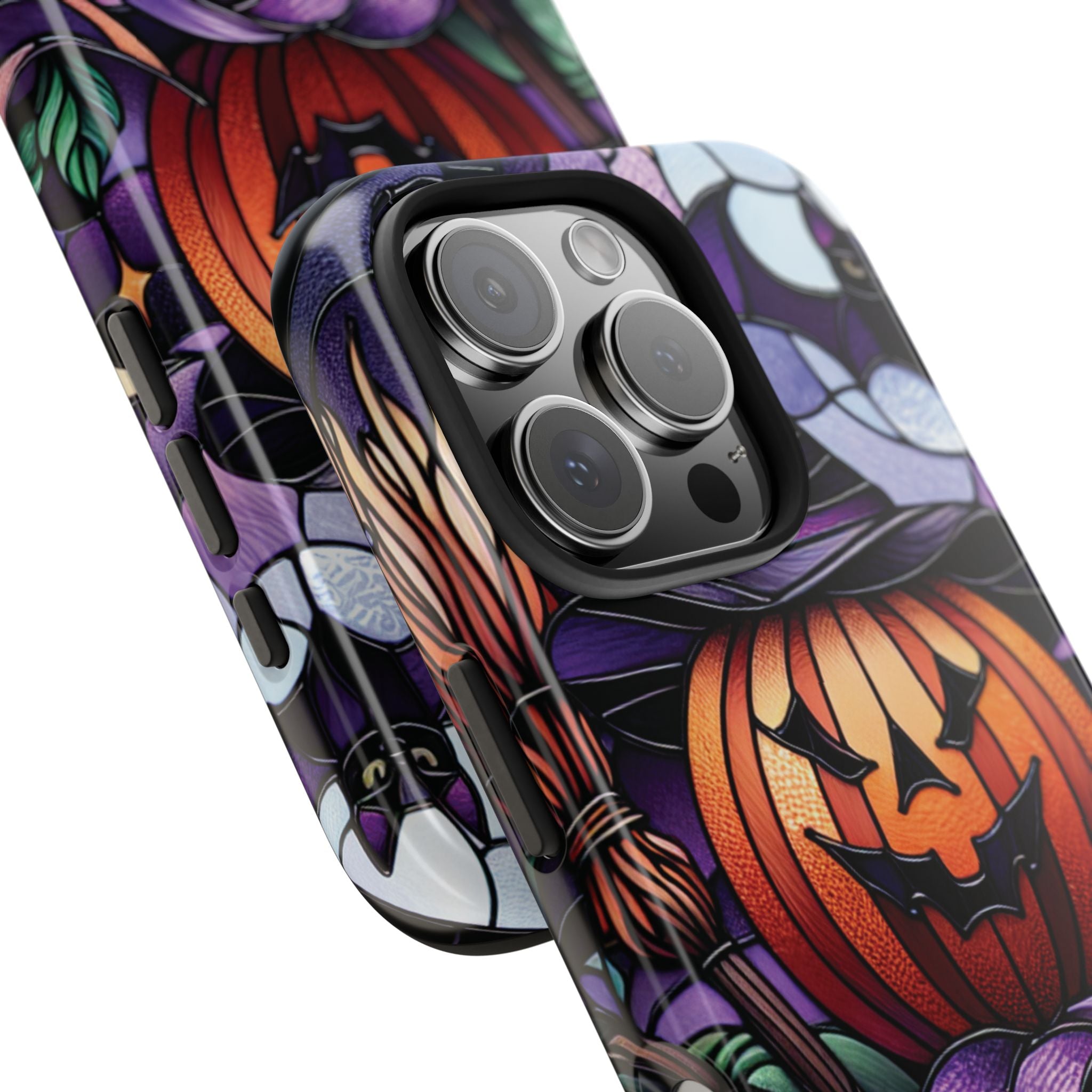Halloween Jack-O'-Lantern Tough Phone Case — Spooky Pumpkin Witch Hat Design
