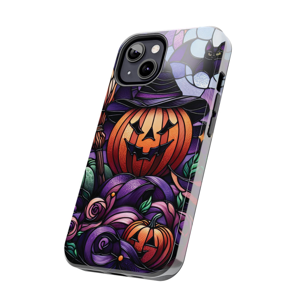 Halloween Jack-O'-Lantern Tough Phone Case — Spooky Pumpkin Witch Hat Design