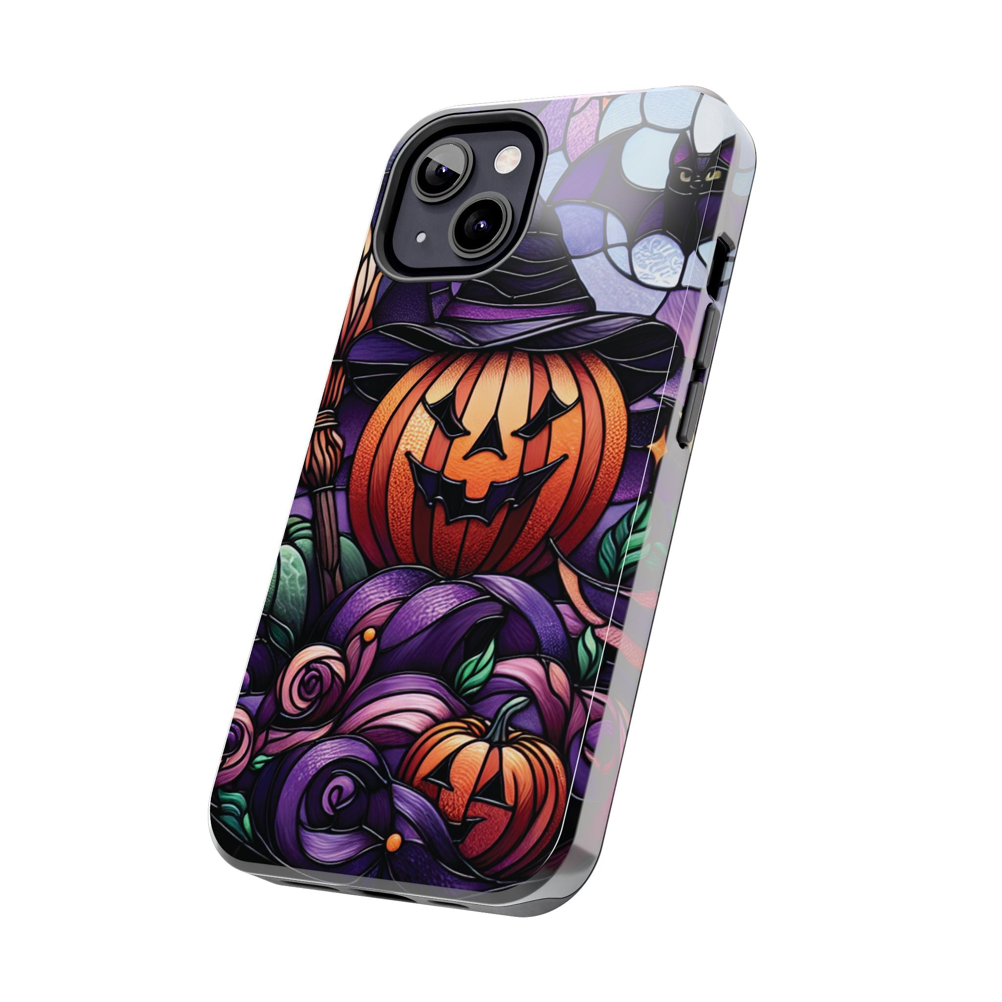 Halloween Jack-O'-Lantern Tough Phone Case — Spooky Pumpkin Witch Hat Design
