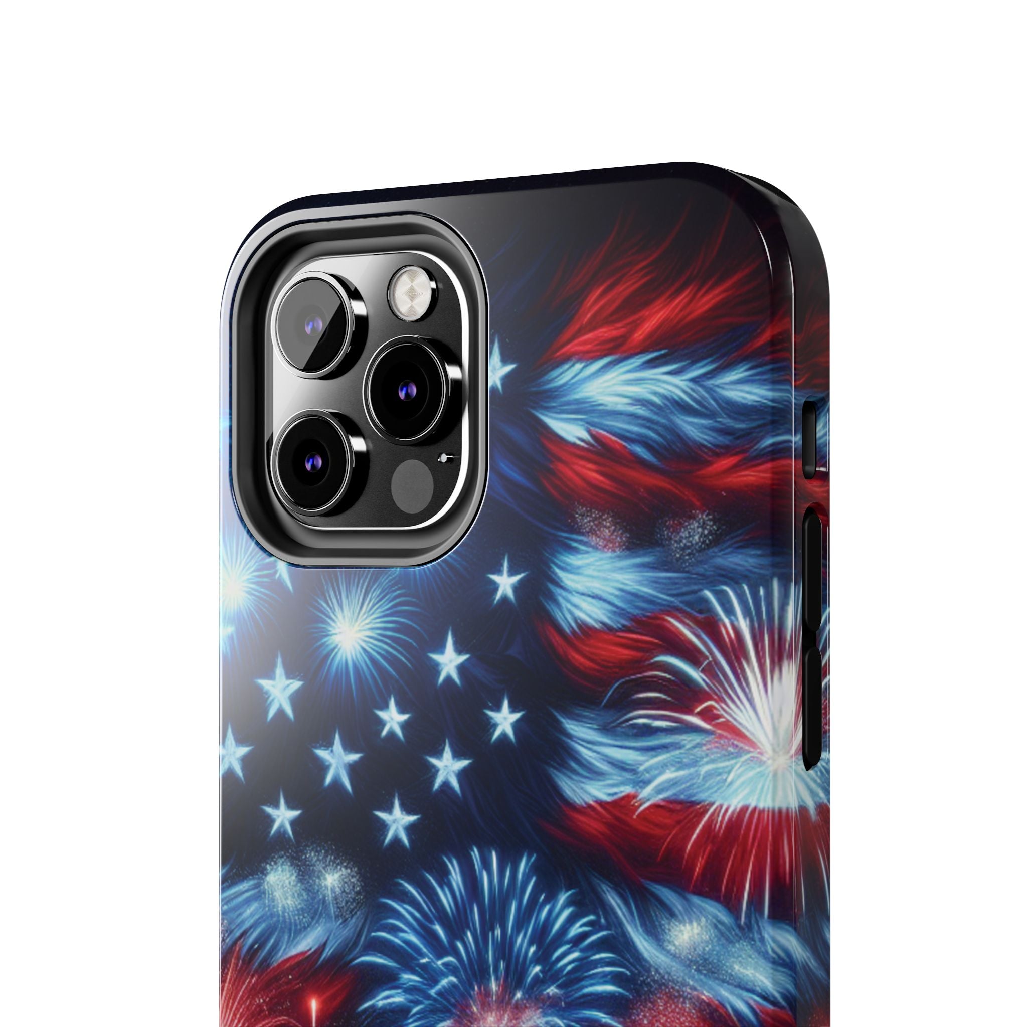 Patriotic Fireworks Phone Case, Independence Day, USA Pride, Tough Phone Cover, July 4th, Gift for Veterans