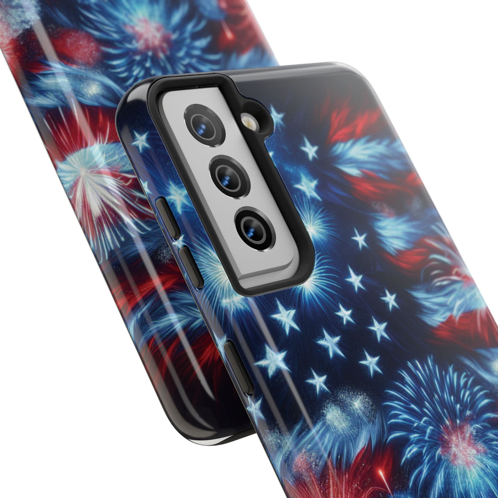 Patriotic Fireworks Phone Case, Independence Day, USA Pride, Tough Phone Cover, July 4th, Gift for Veterans