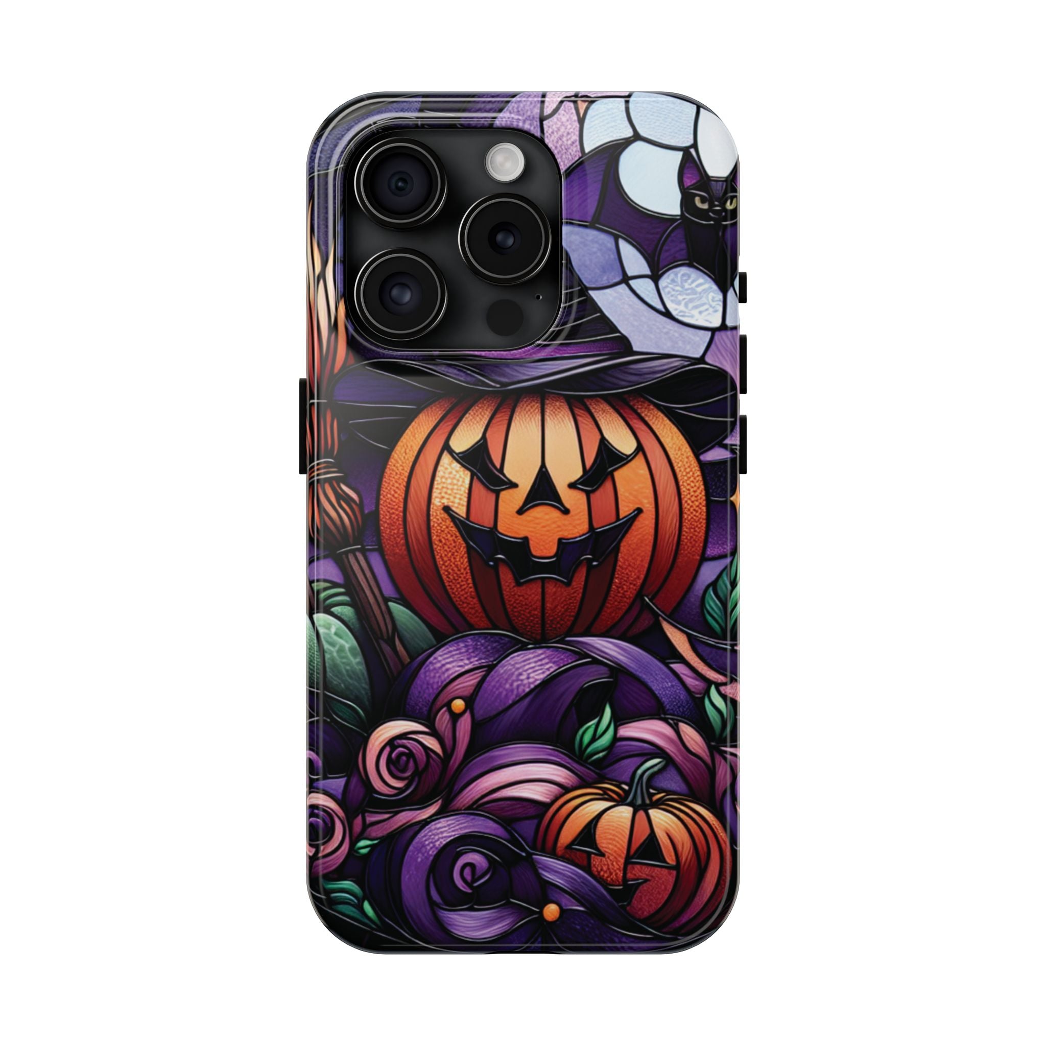 Halloween Jack-O'-Lantern Tough Phone Case — Spooky Pumpkin Witch Hat Design