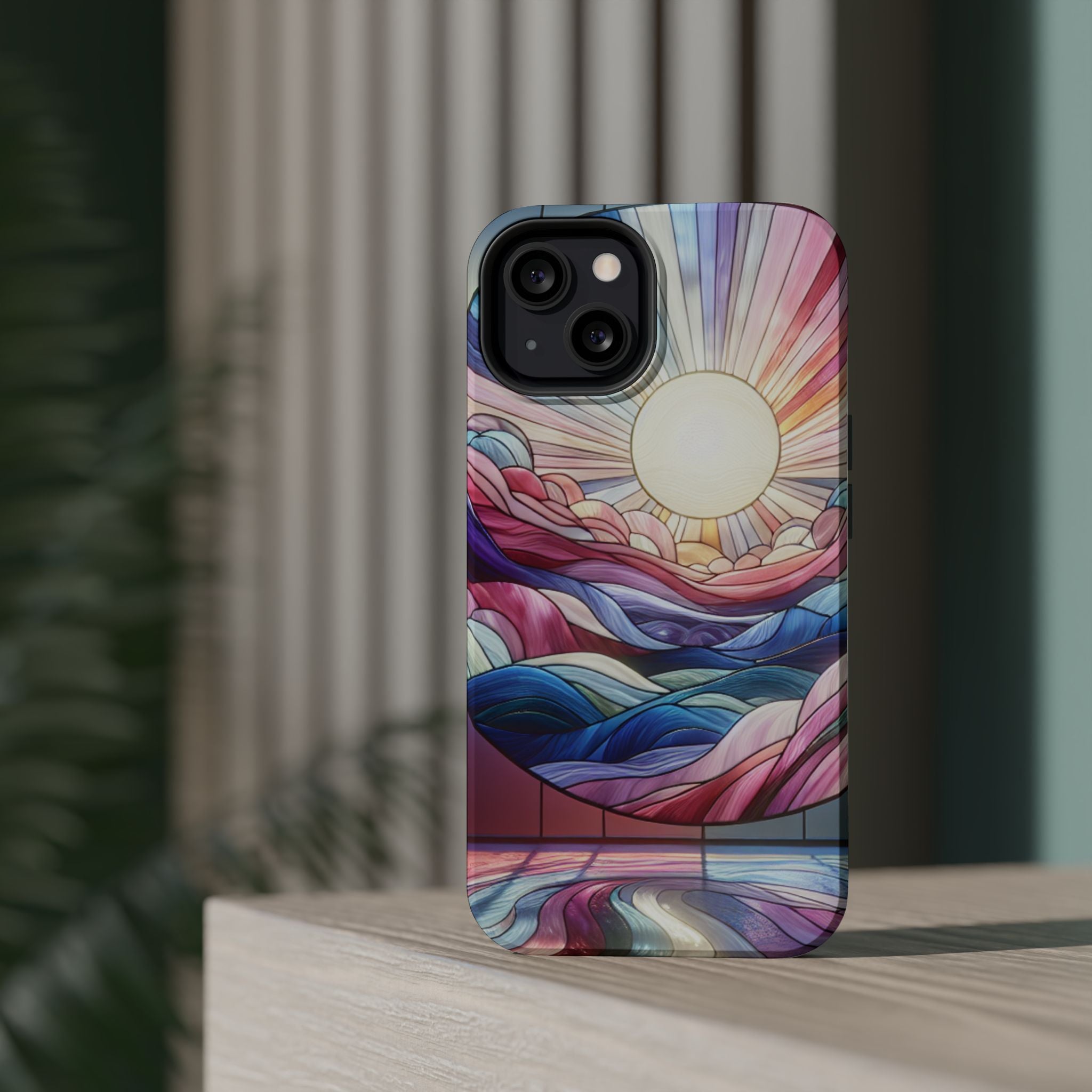 Magnet Tough Cases - Sunrise Stained Glass Design