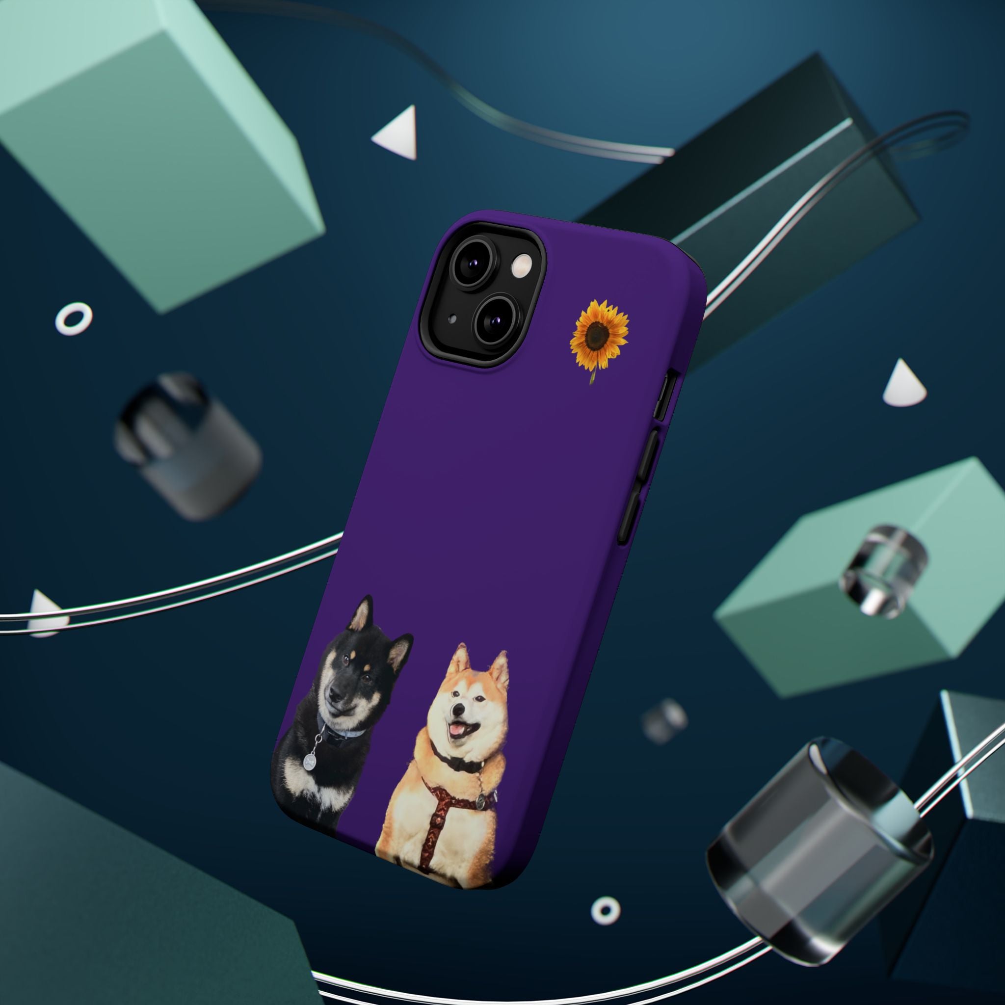 Shiba pair purple sunflower MagSafe Tough Cases