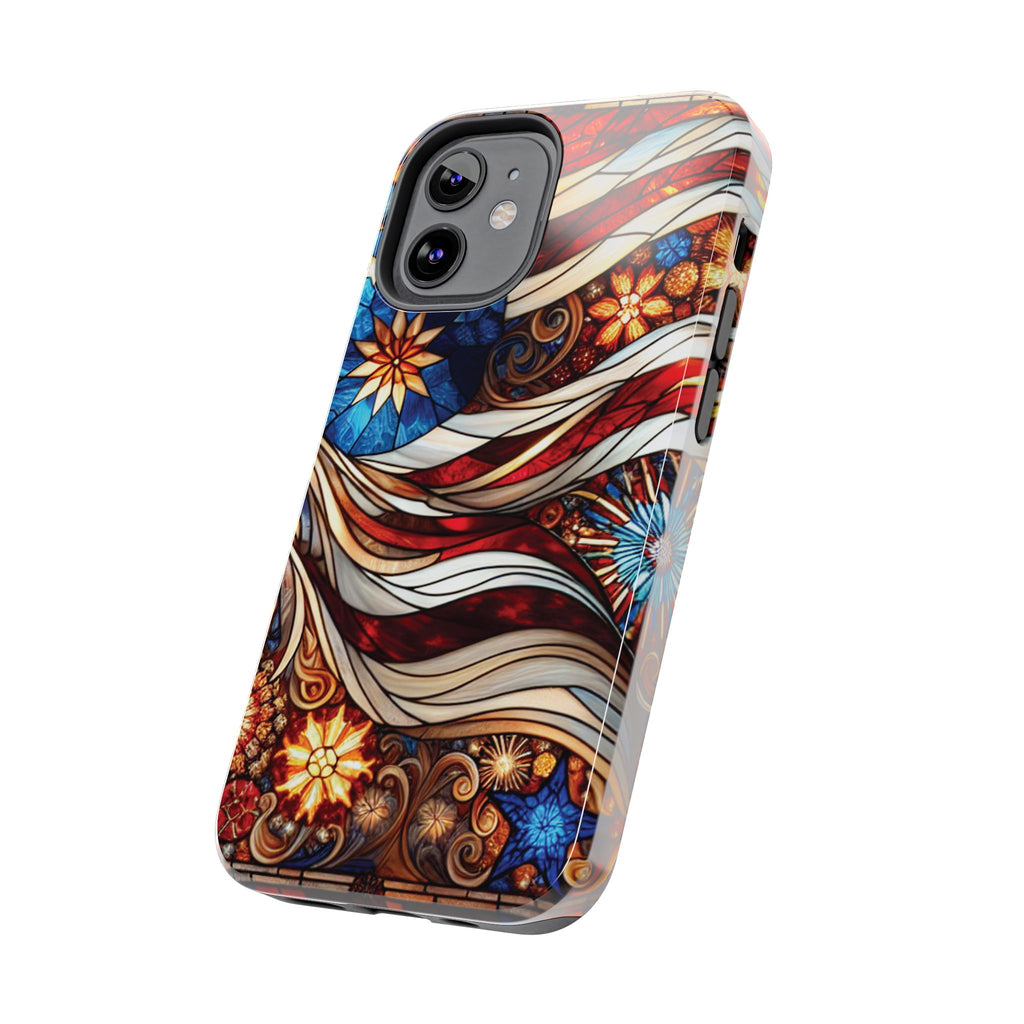 American by Nature Colorful Stained Glass Tough Phone Cases | Unique iPhone Covers, Protective Cases, Vibrant Designs, Gifts for Him/Her