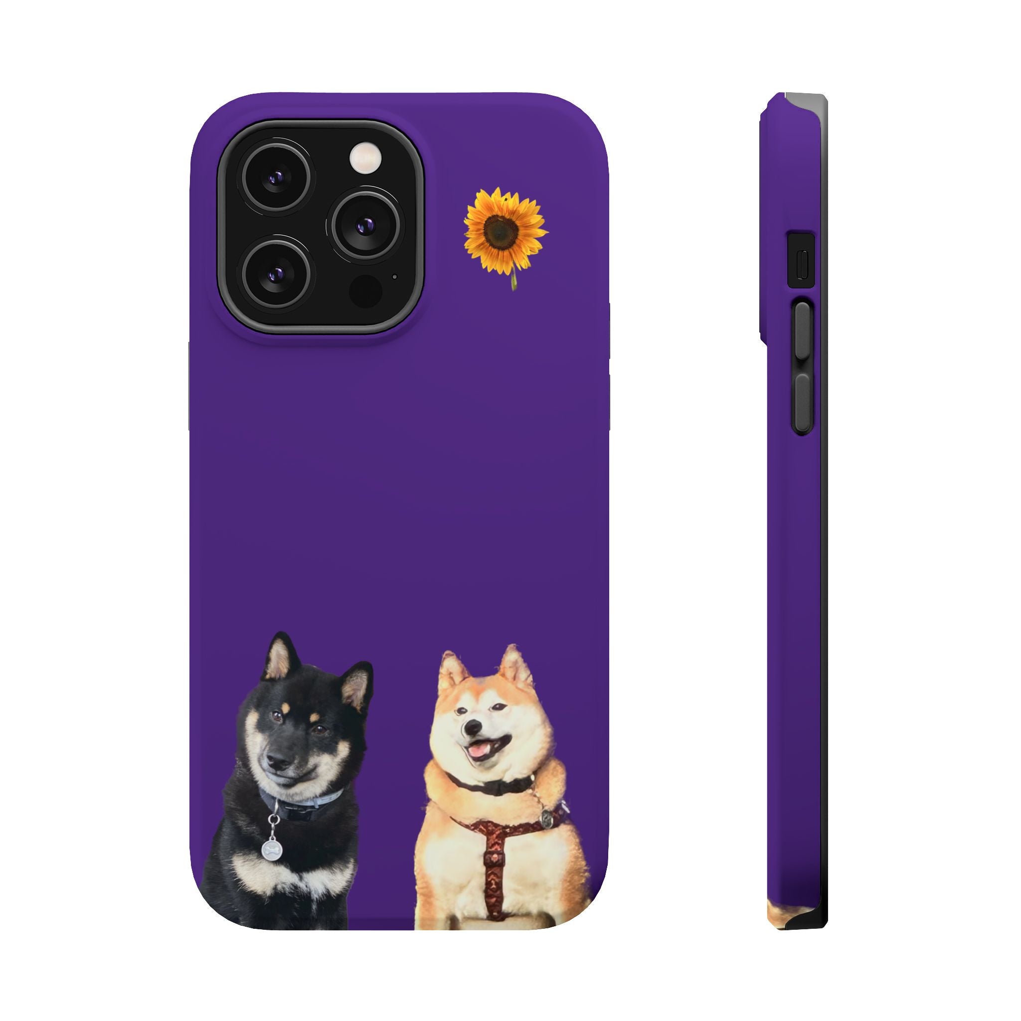 Shiba pair purple sunflower MagSafe Tough Cases